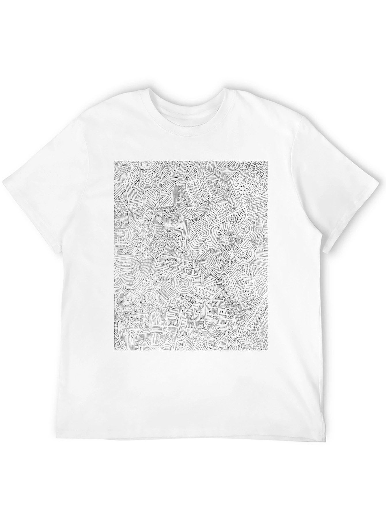 Black Abstract Patterned T-Shirt