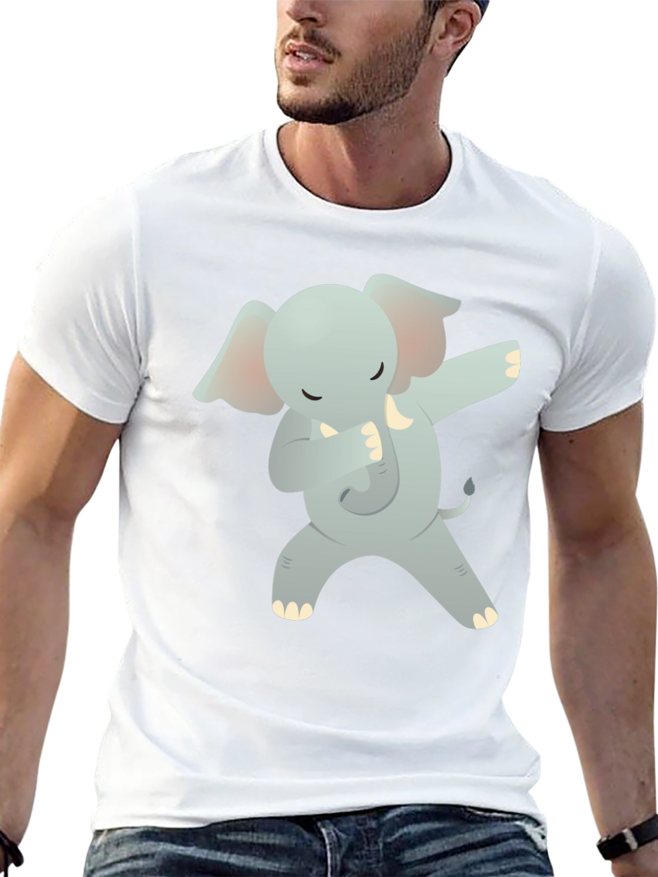 Dabbing Elephant Graphic T-Shirt