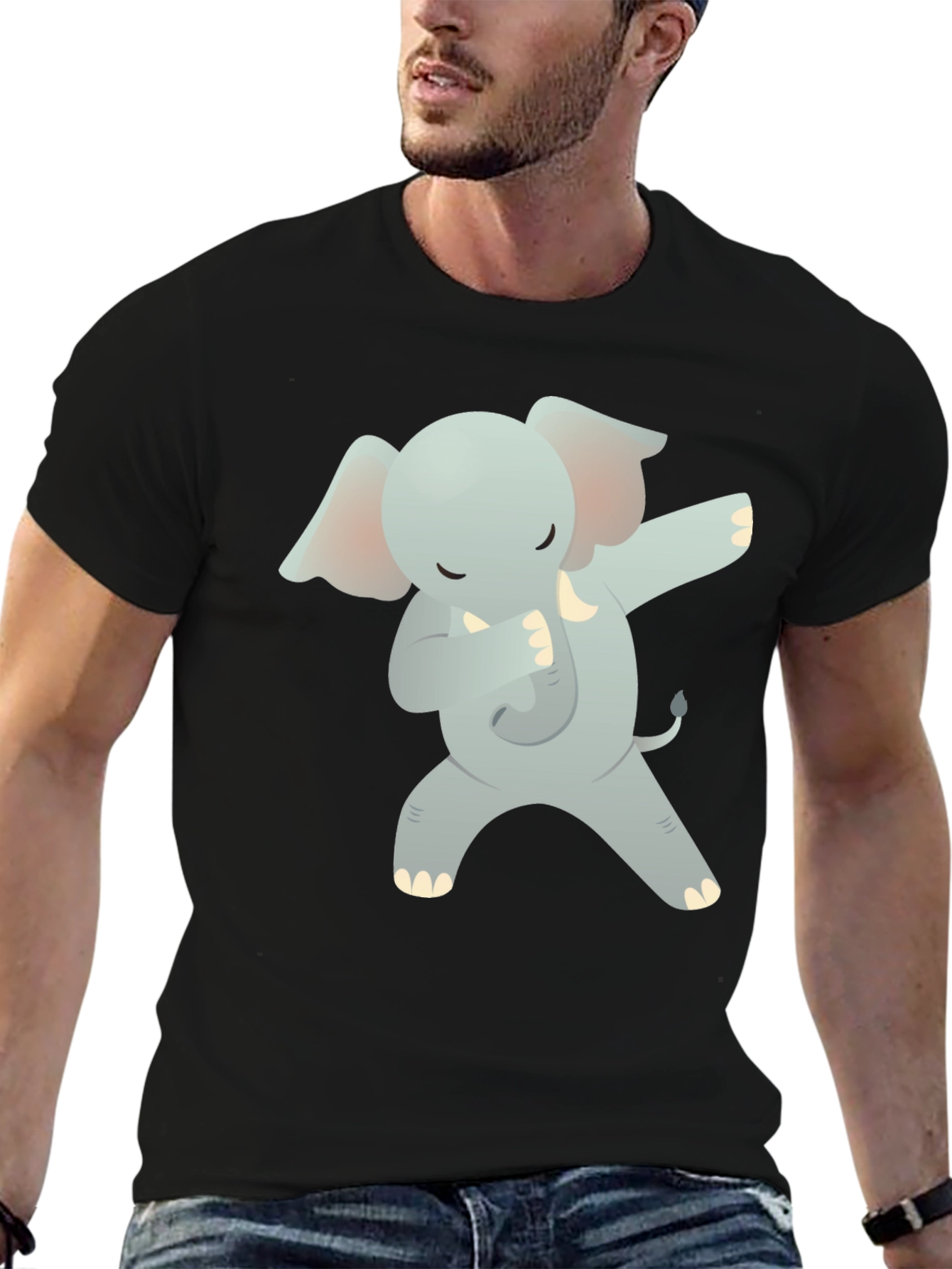 Dabbing Elephant Graphic T-Shirt