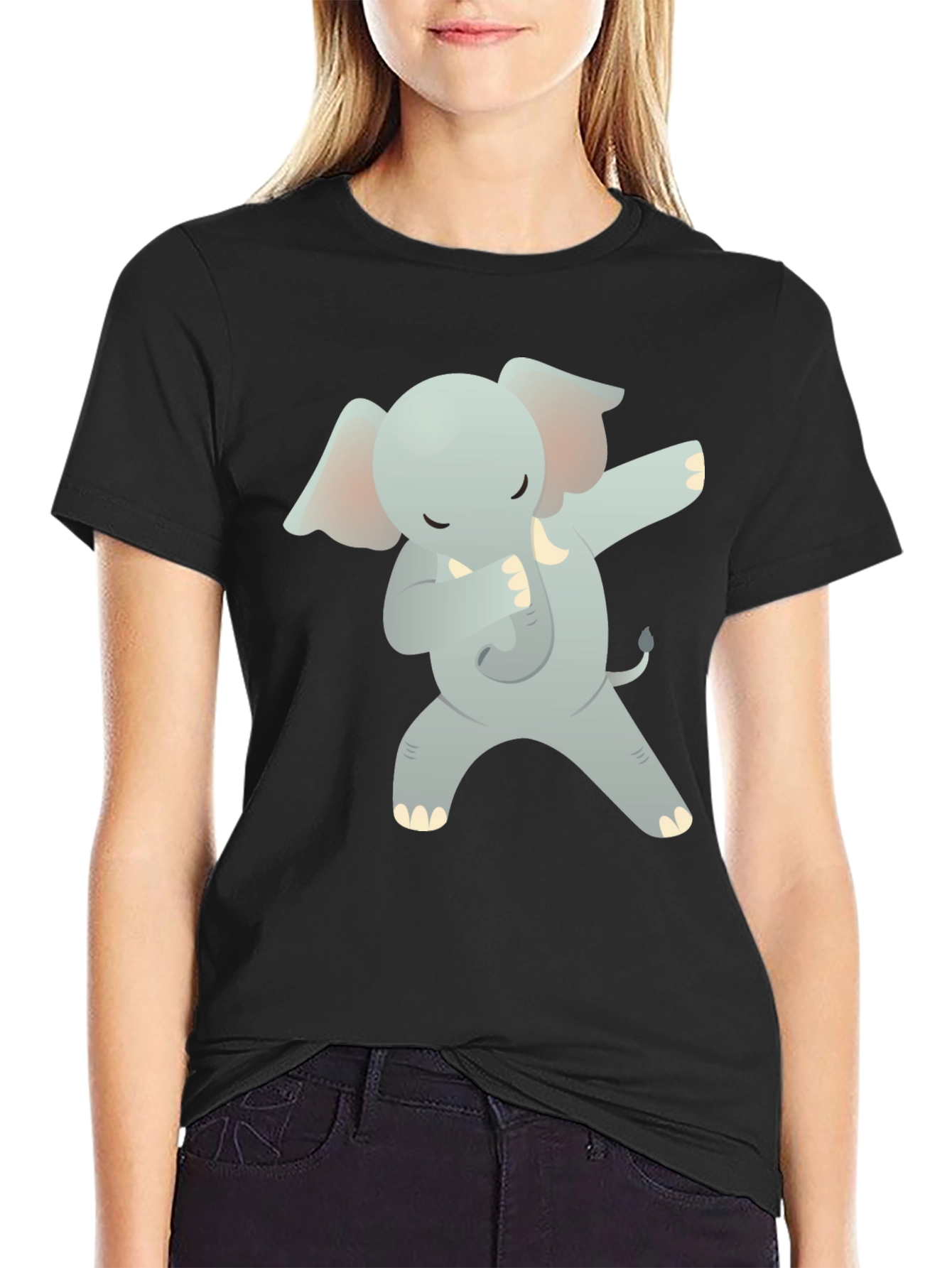 Dabbing Elephant Graphic T-Shirt