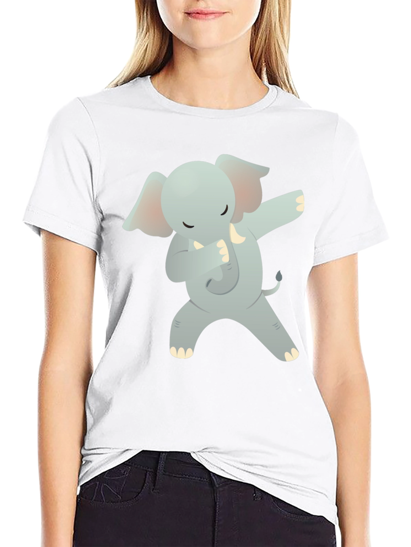 Dabbing Elephant Graphic T-Shirt