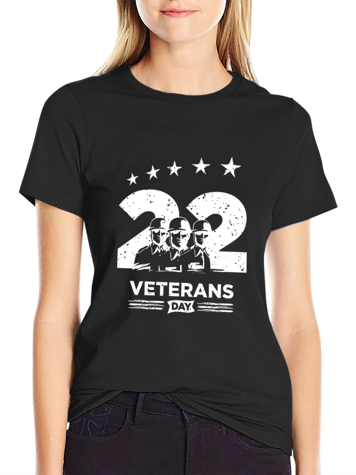 Veterans Day 22 T-Shirt - Black Patriotic