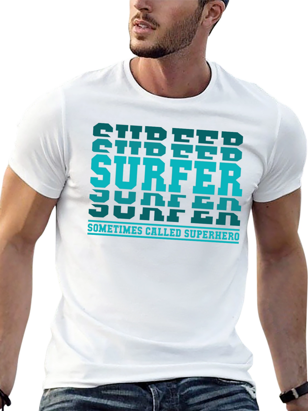 Surfer Superhero Graphic Tee