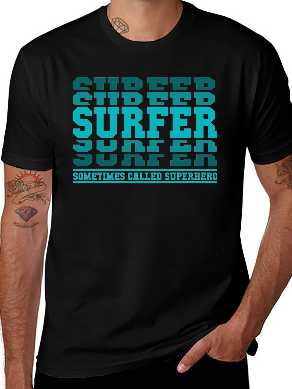 Surfer Superhero Graphic Tee