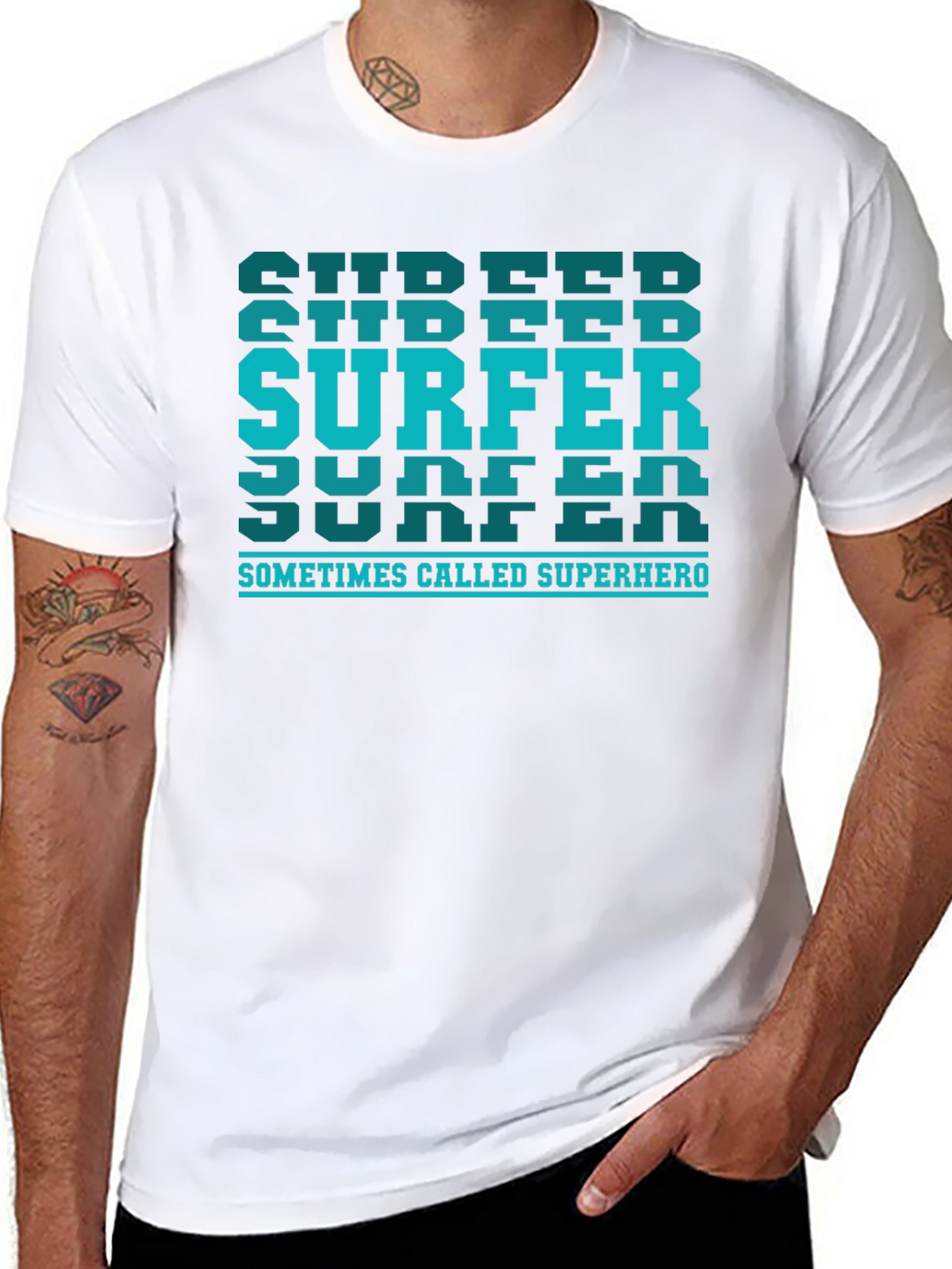 Surfer Superhero Graphic Tee
