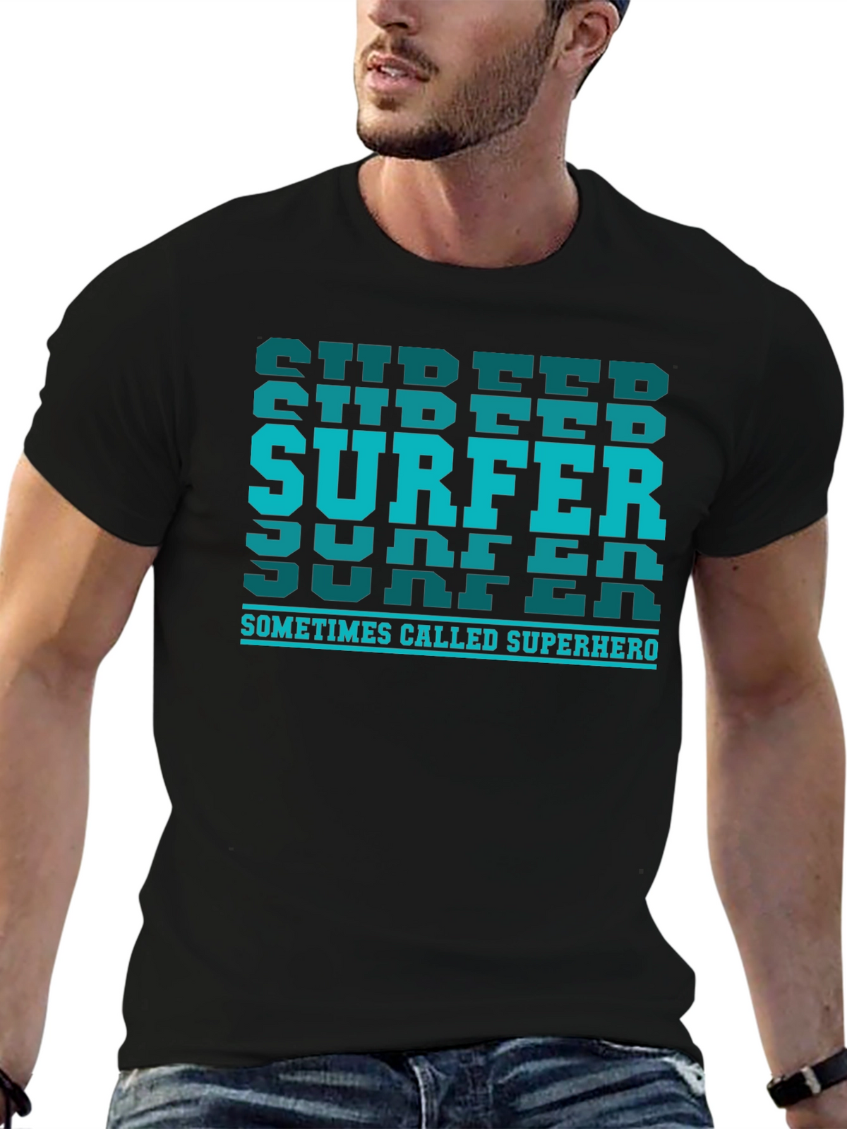 Surfer Superhero Graphic Tee