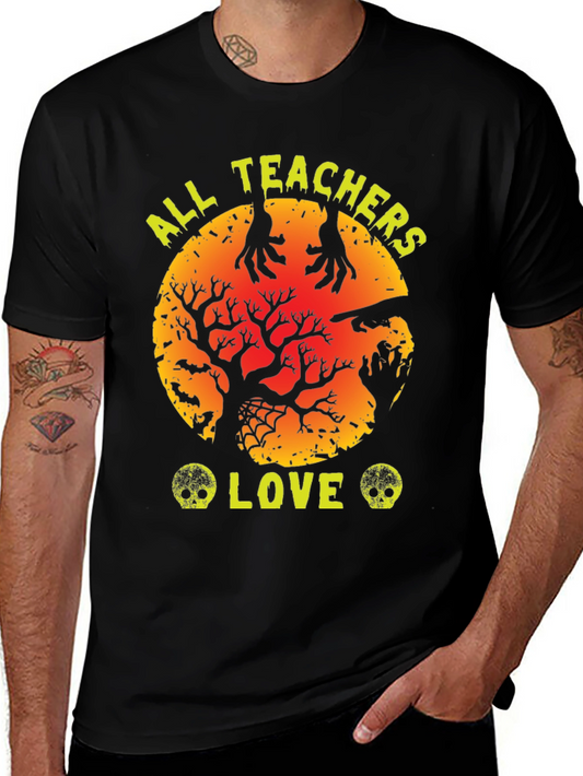 Halloween Teacher T-Shirt - All Teachers Love Spooky Season!