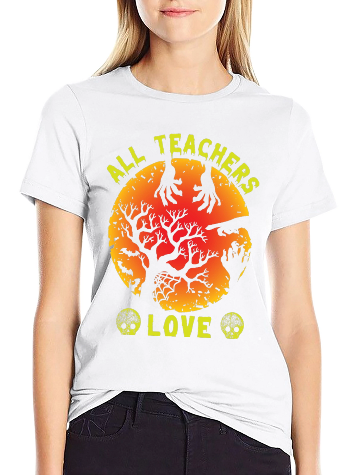 Halloween Teacher T-Shirt - All Teachers Love Spooky Season!