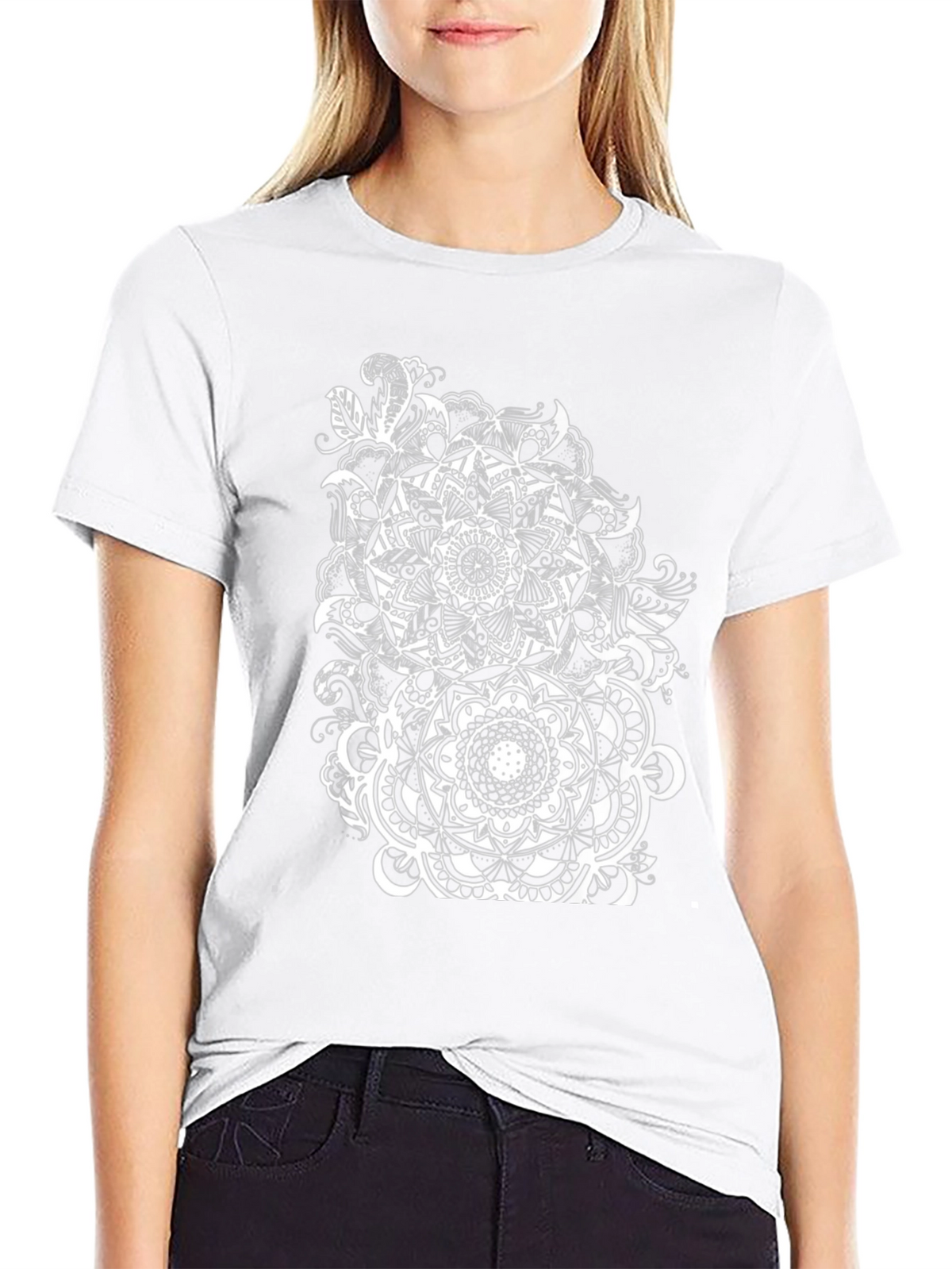 Mandala Art Black T-Shirt