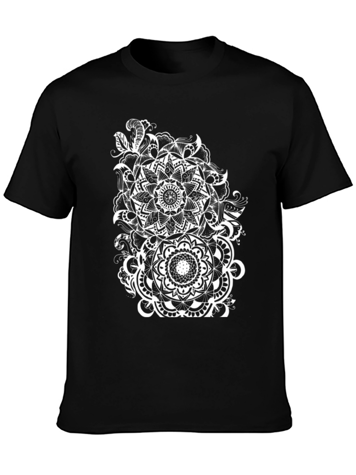 Mandala Art Black T-Shirt
