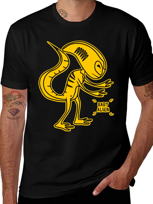Baby Alien Graphic T-Shirt - Yellow Design