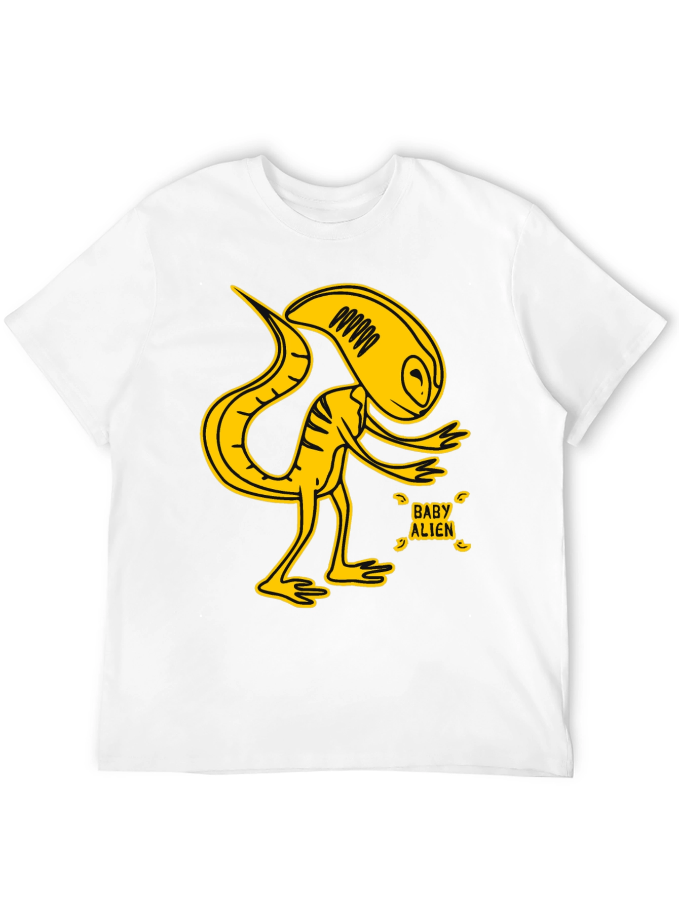 Baby Alien Graphic T-Shirt - Yellow Design