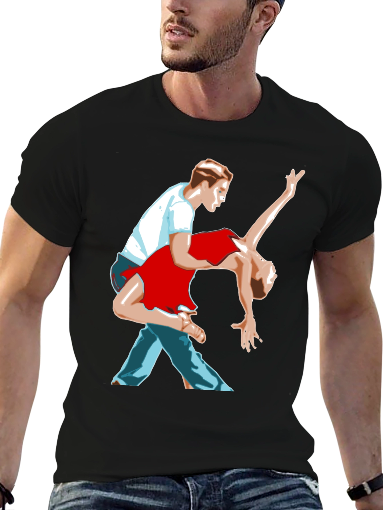 Dancing Couple Graphic T-Shirt - Stylish Design