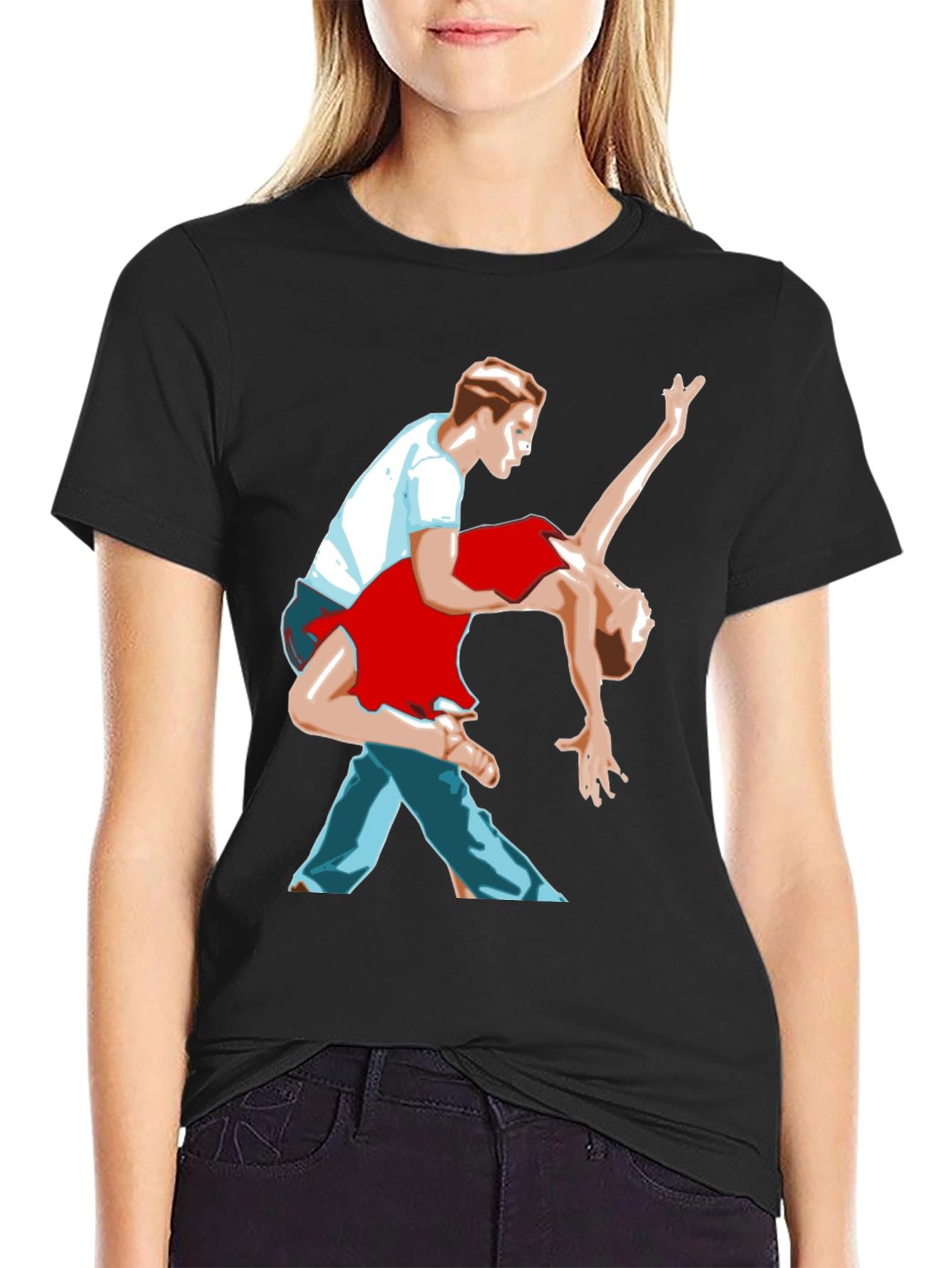 Dancing Couple Graphic T-Shirt - Stylish Design
