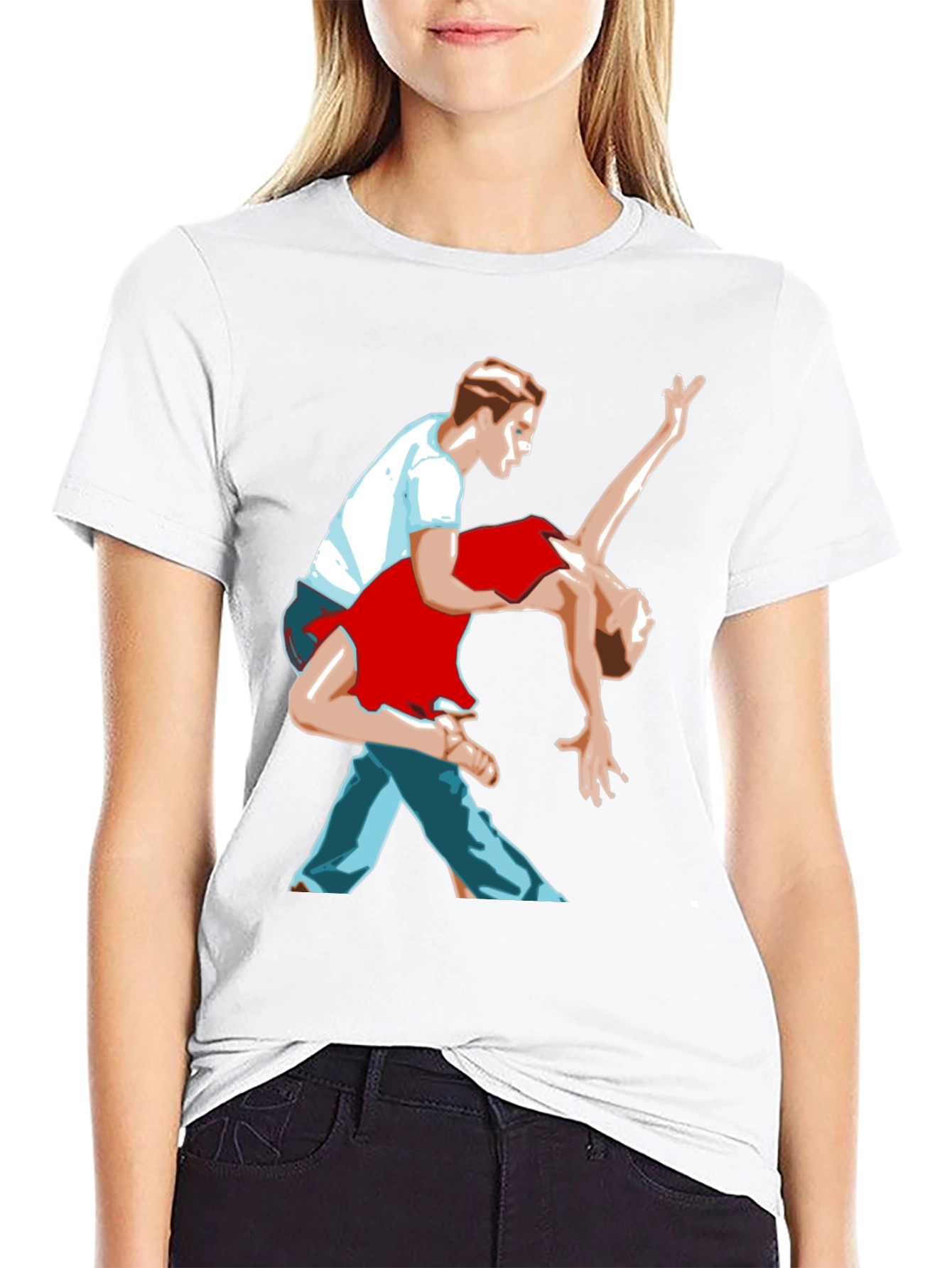 Dancing Couple Graphic T-Shirt - Stylish Design