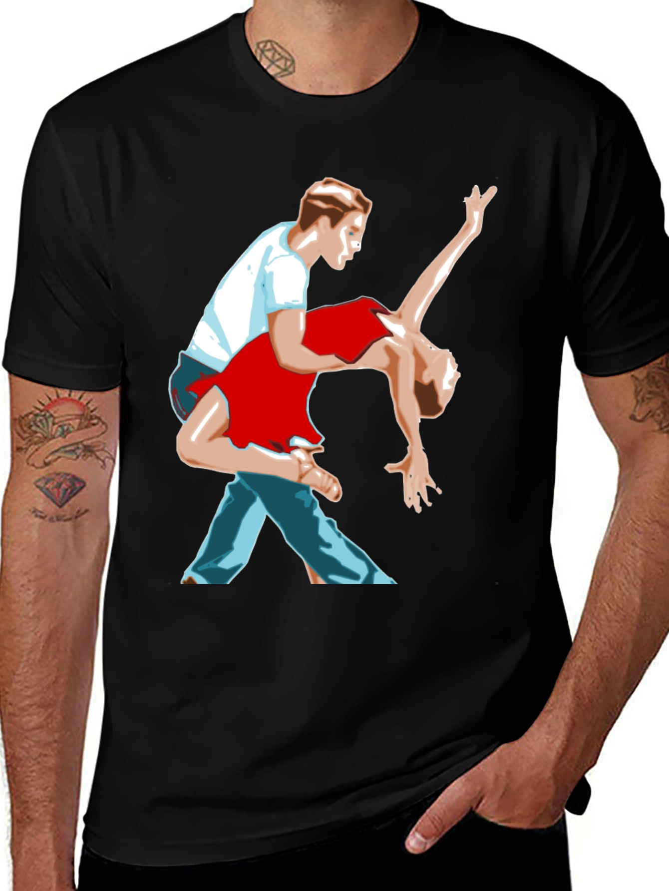 Dancing Couple Graphic T-Shirt - Stylish Design