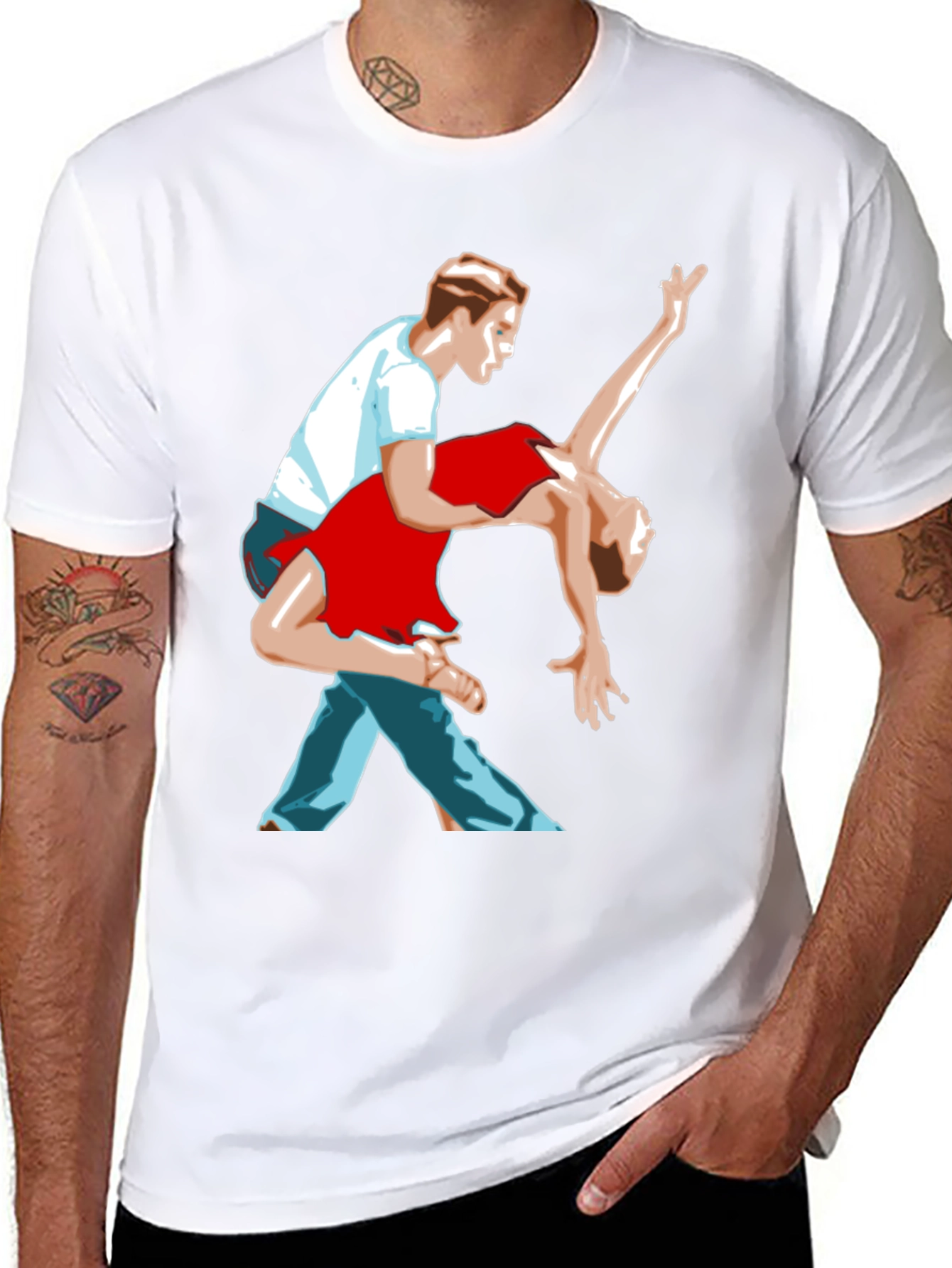 Dancing Couple Graphic T-Shirt - Stylish Design