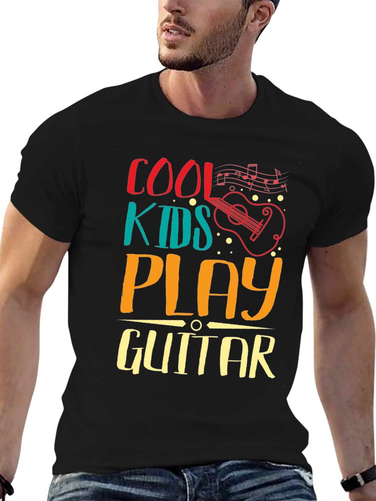 Cool Kids Play Guitar Graphic Tee