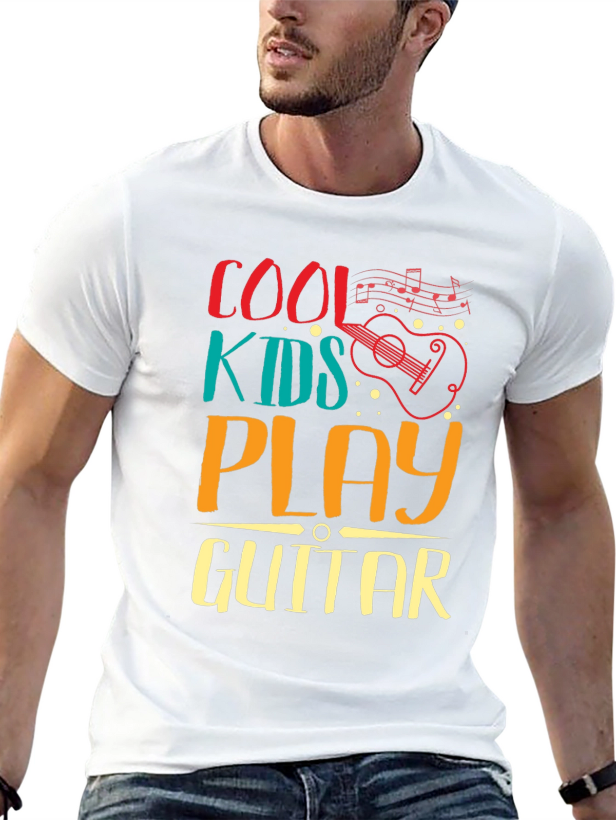 Cool Kids Play Guitar Graphic Tee