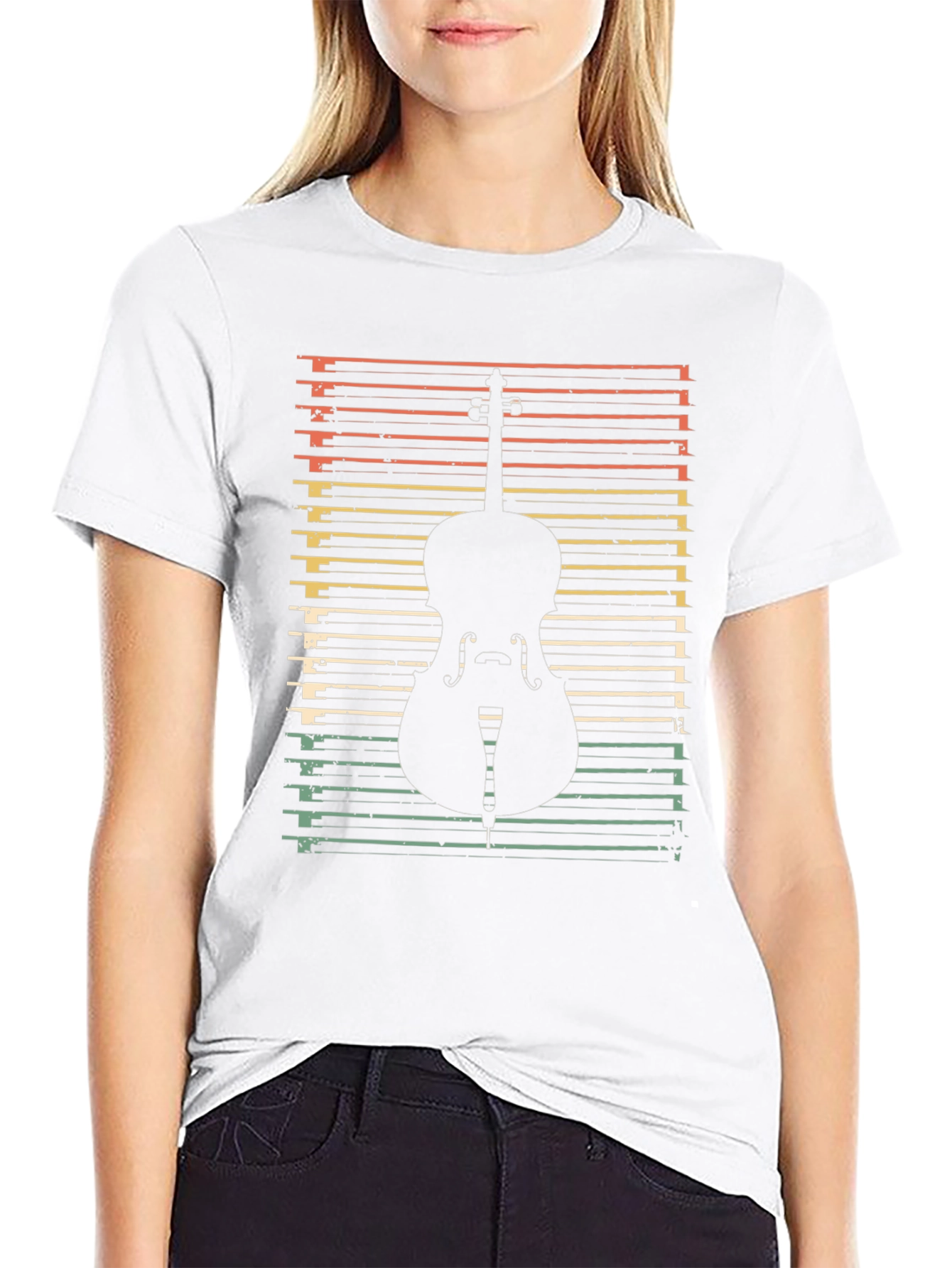 Retro Cello Silhouette T-Shirt