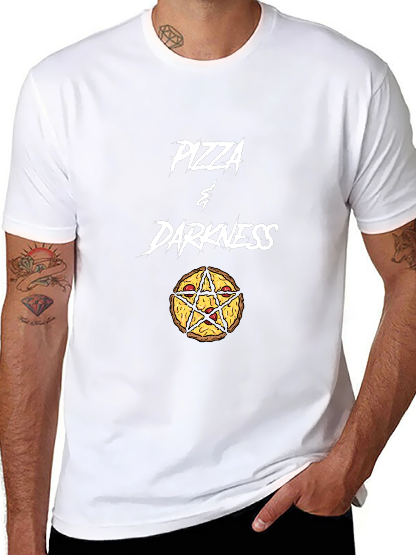 Pizza & Darkness Graphic Tee