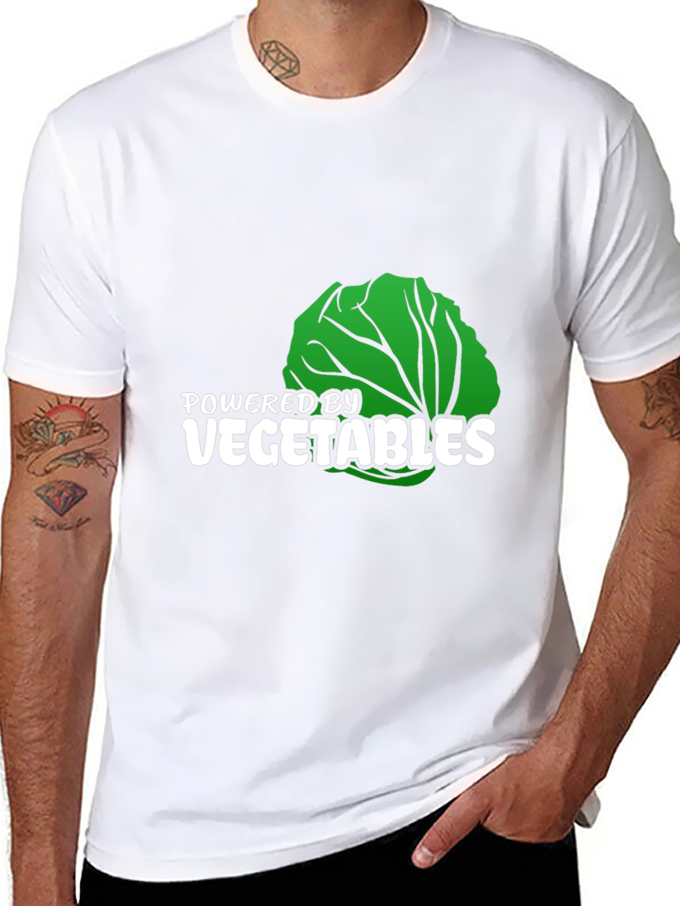 Powered by Vegetables Graphic T-Shirt