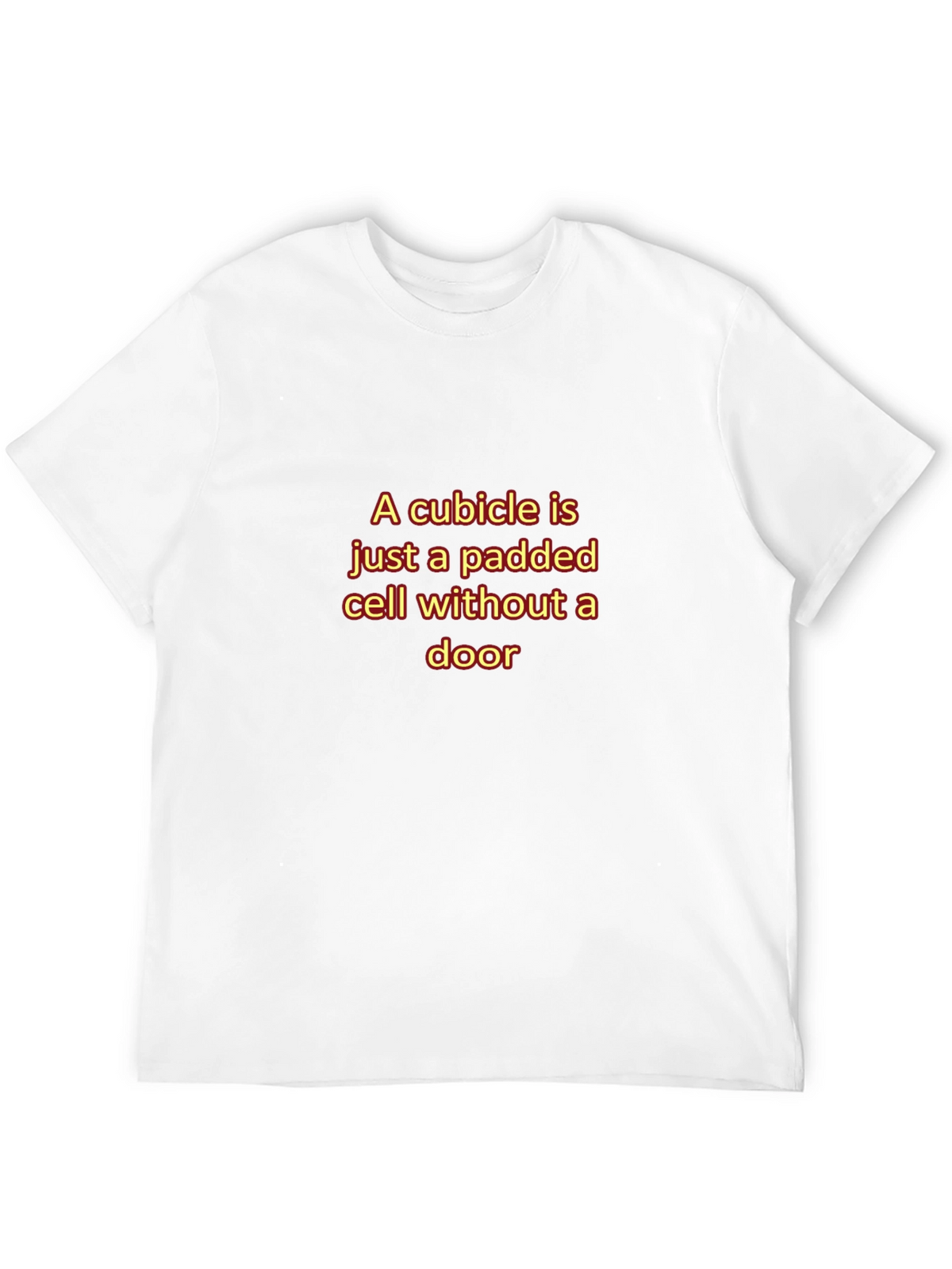 Cubicle Padded Cell Humor T-Shirt - Black