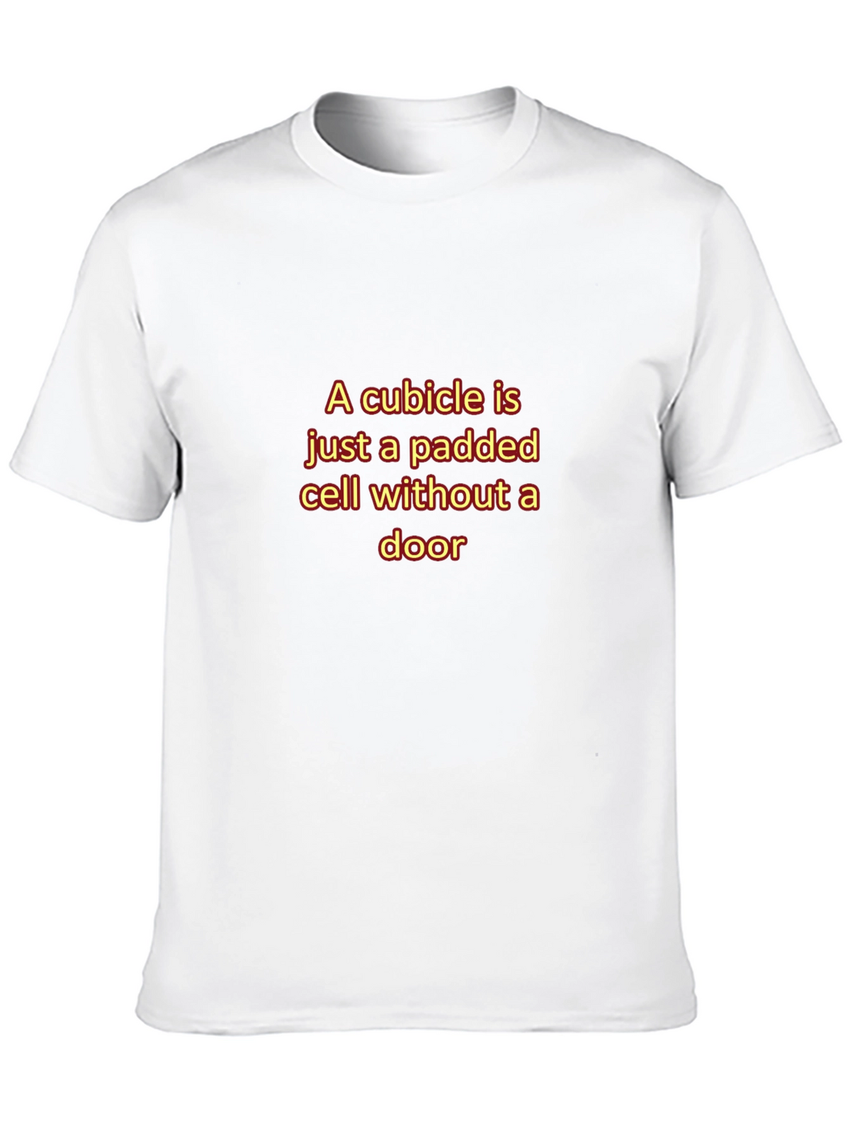 Cubicle Padded Cell Humor T-Shirt - Black