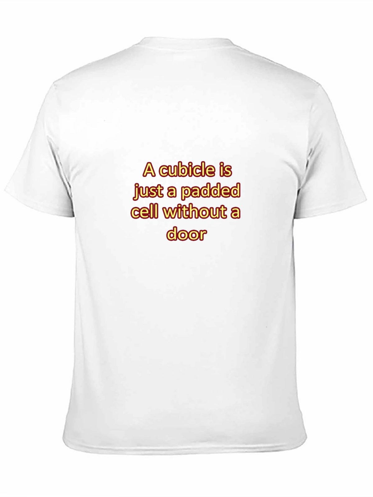 Cubicle Padded Cell Humor T-Shirt - Black
