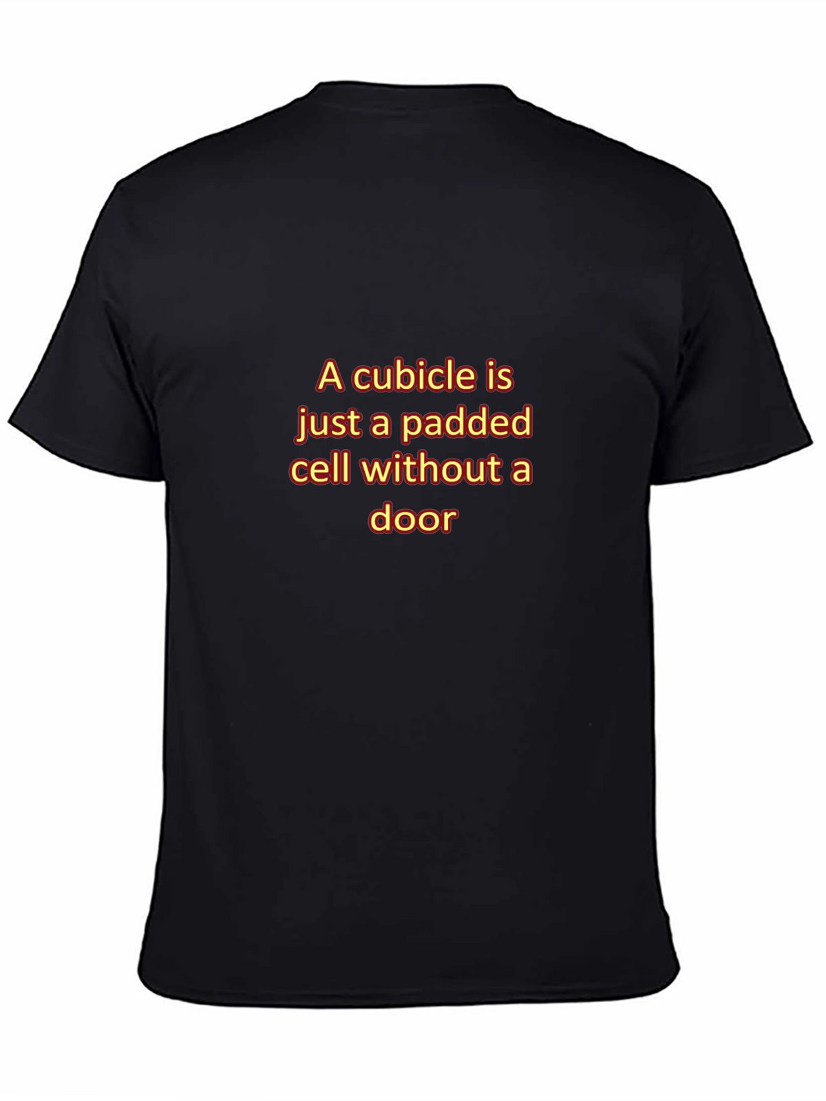 Cubicle Padded Cell Humor T-Shirt - Black