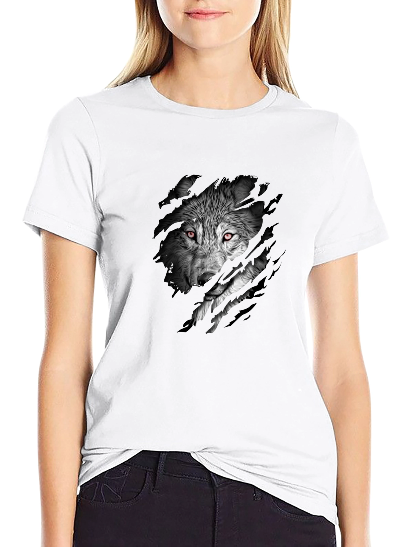 Wolf Graphic Black T-Shirt