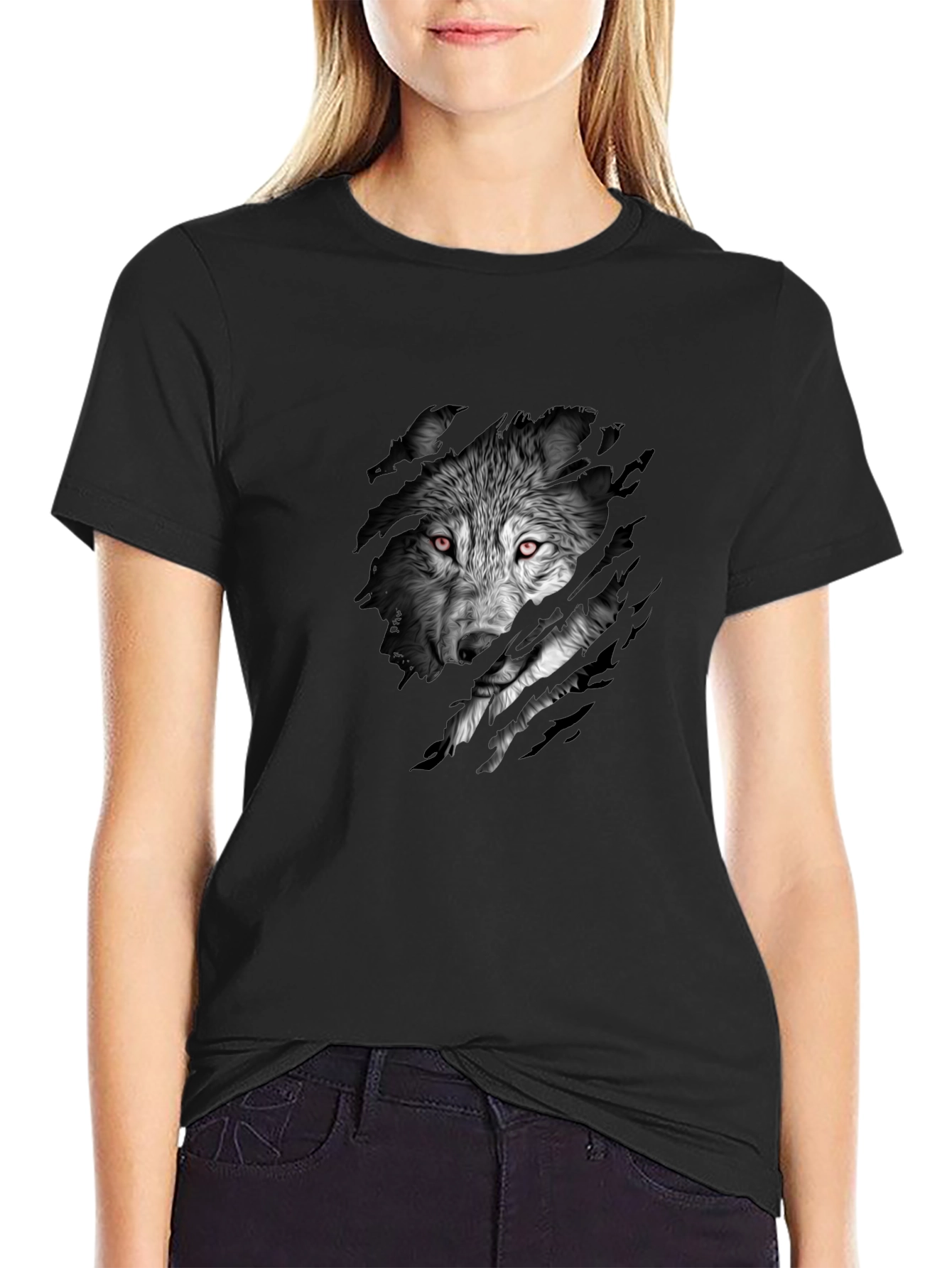 Wolf Graphic Black T-Shirt