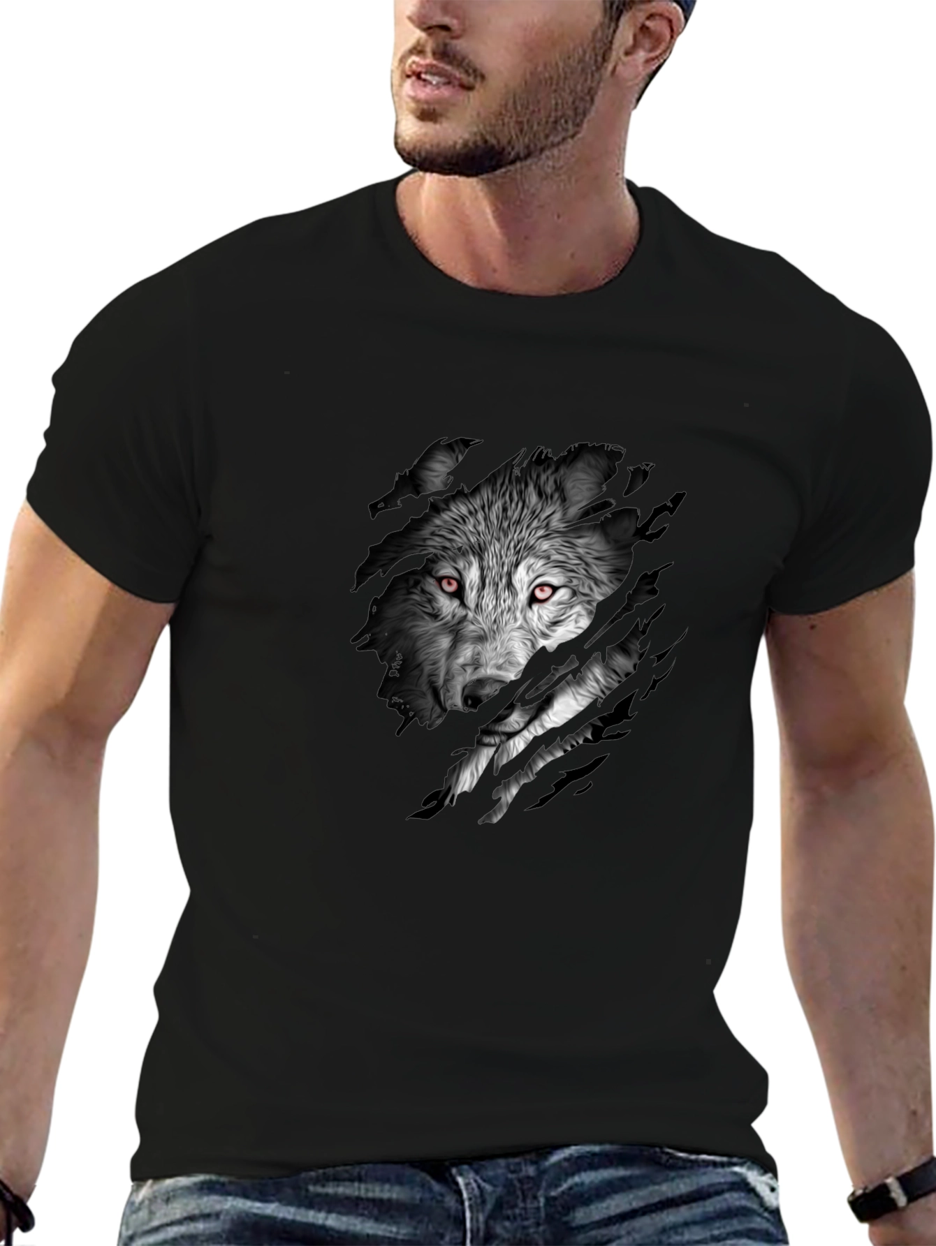 Wolf Graphic Black T-Shirt