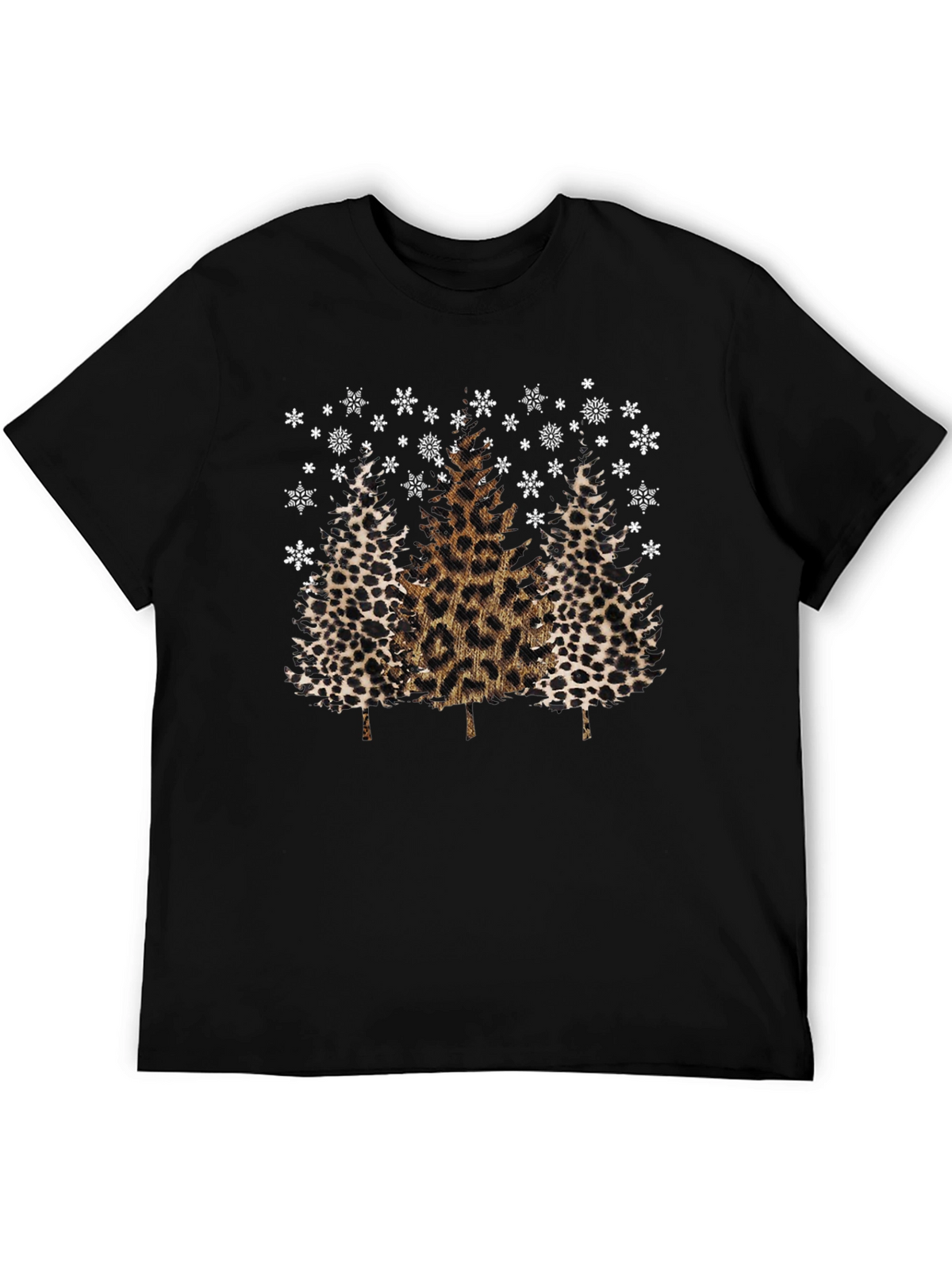 Leopard Print Christmas Tree T-Shirt