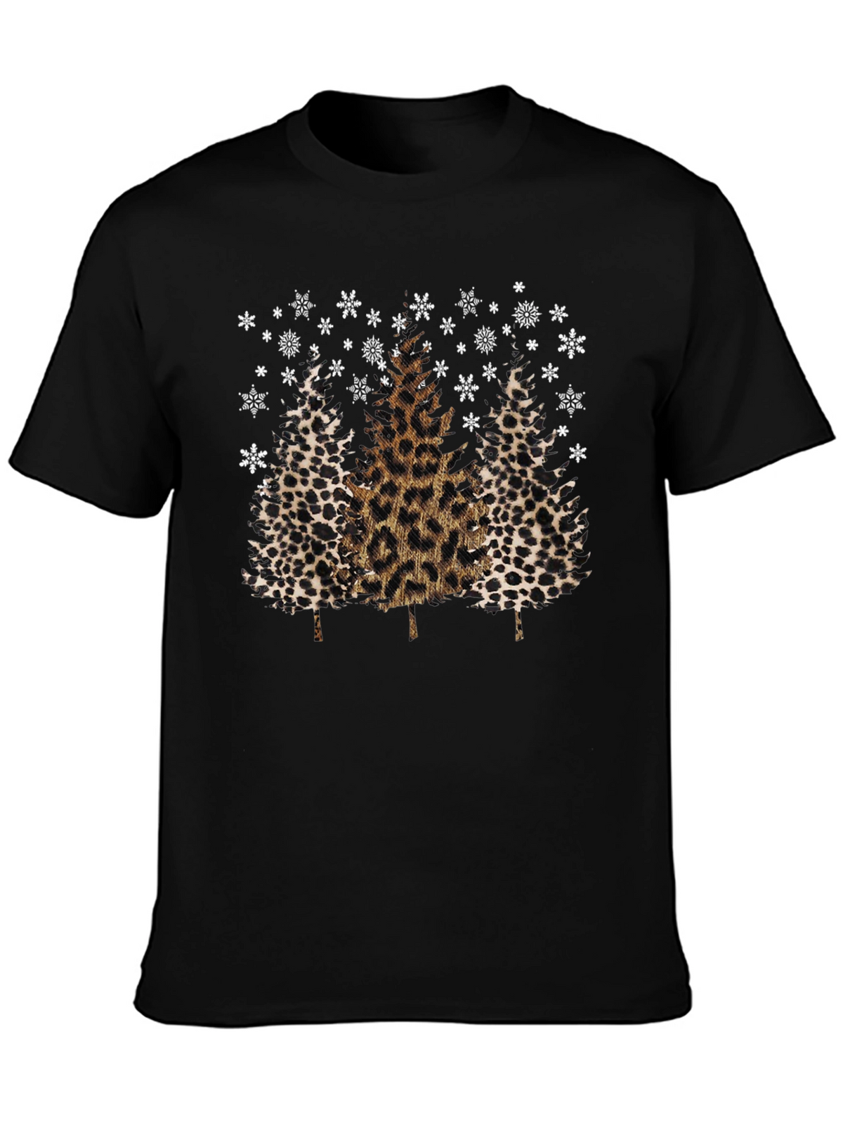 Leopard Print Christmas Tree T-Shirt