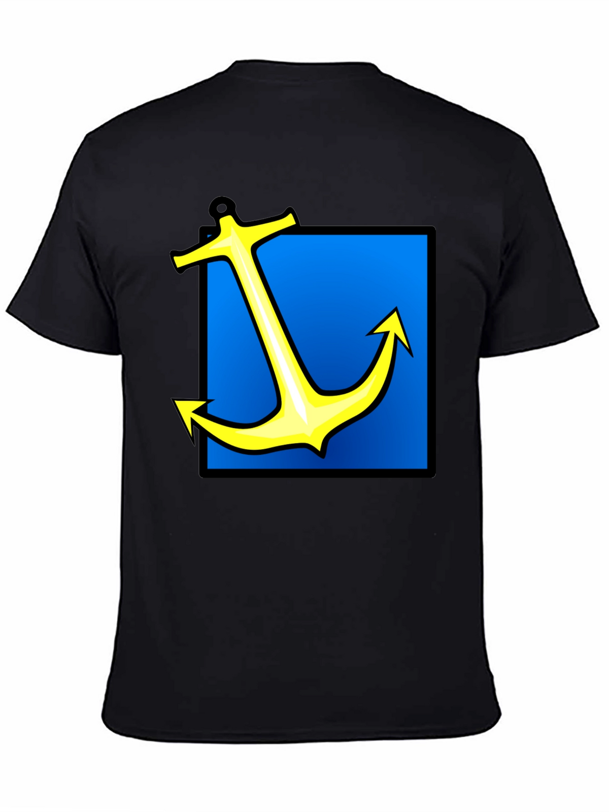 Nautical Anchor Graphic Tee - Black