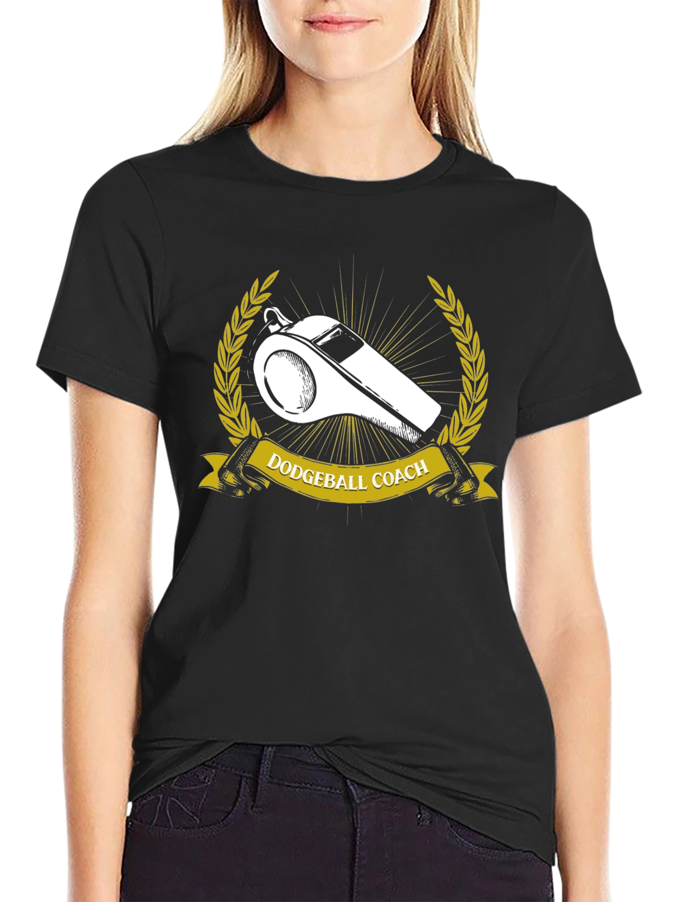 Dodgeball Coach T-Shirt - Whistle Graphic Tee