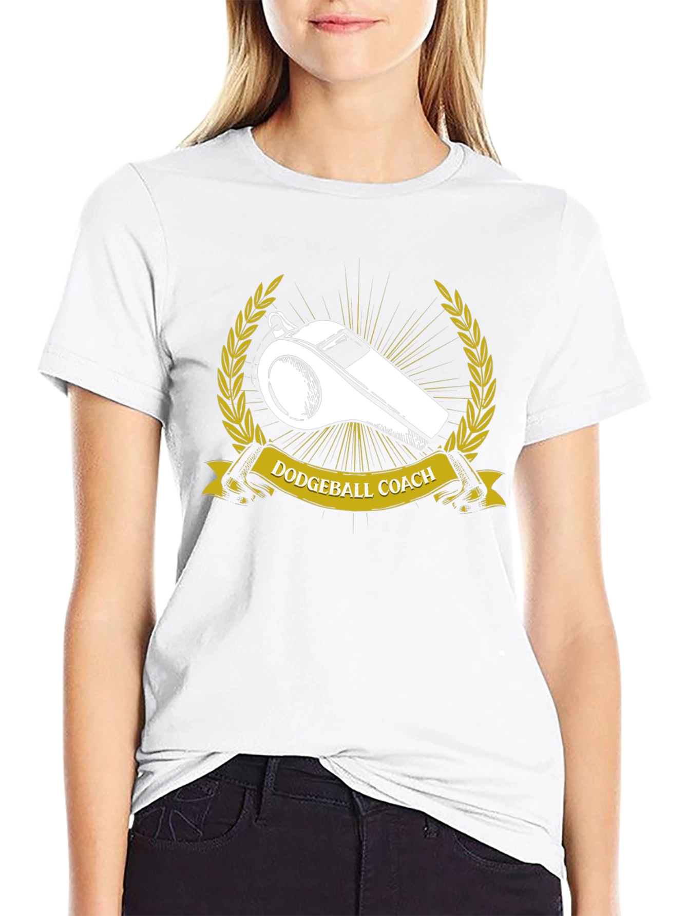 Dodgeball Coach T-Shirt - Whistle Graphic Tee