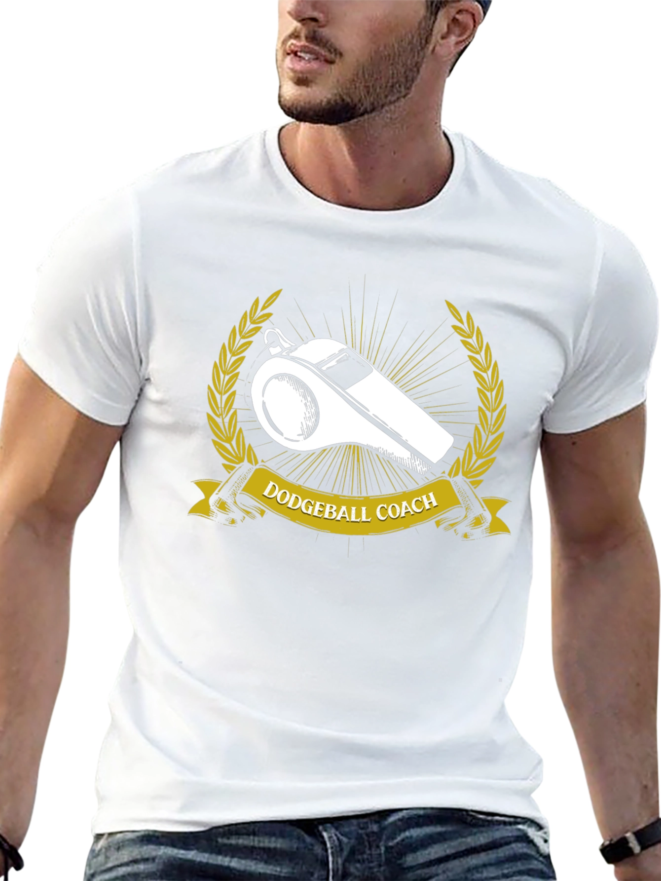 Dodgeball Coach T-Shirt - Whistle Graphic Tee