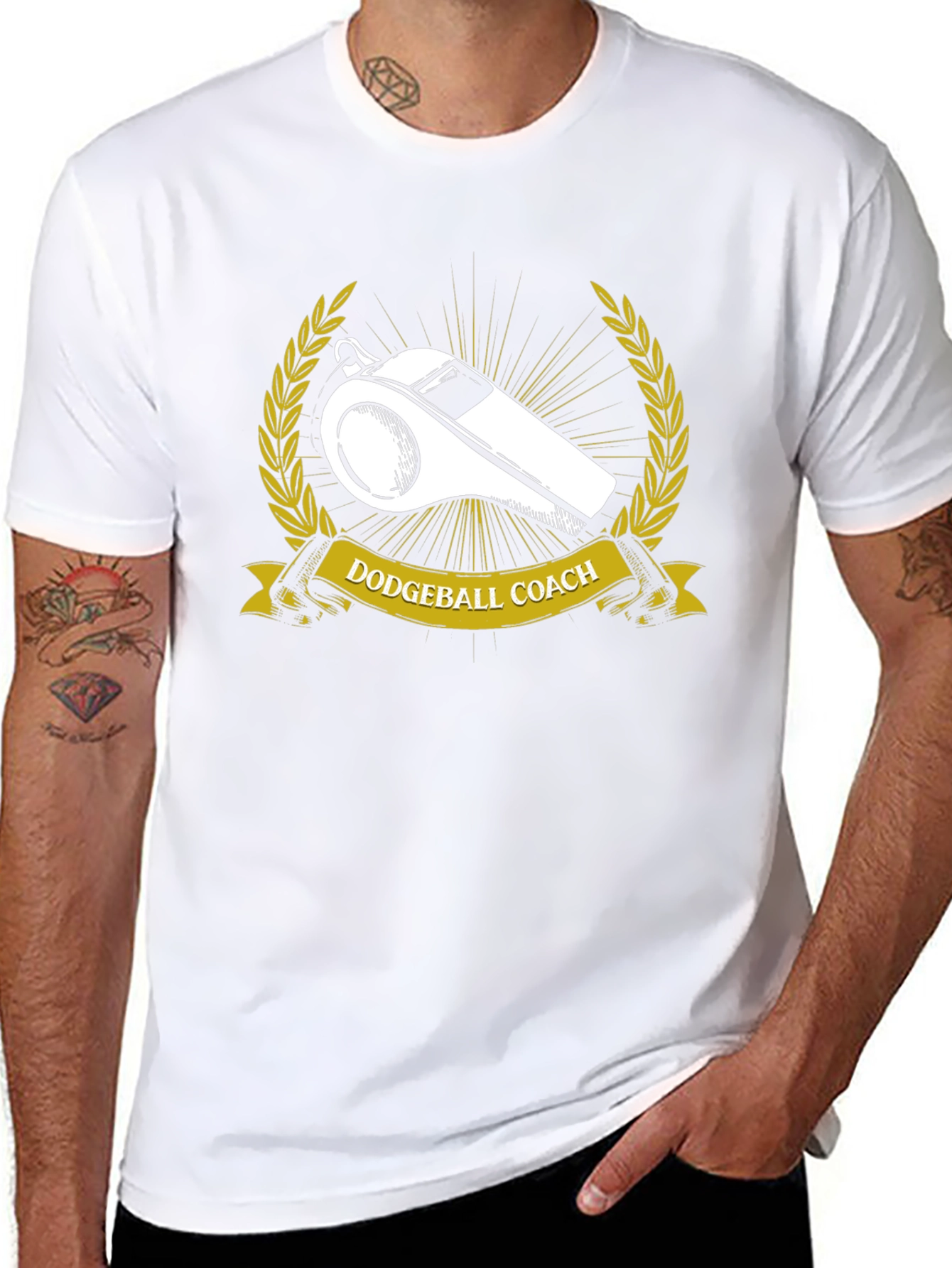 Dodgeball Coach T-Shirt - Whistle Graphic Tee