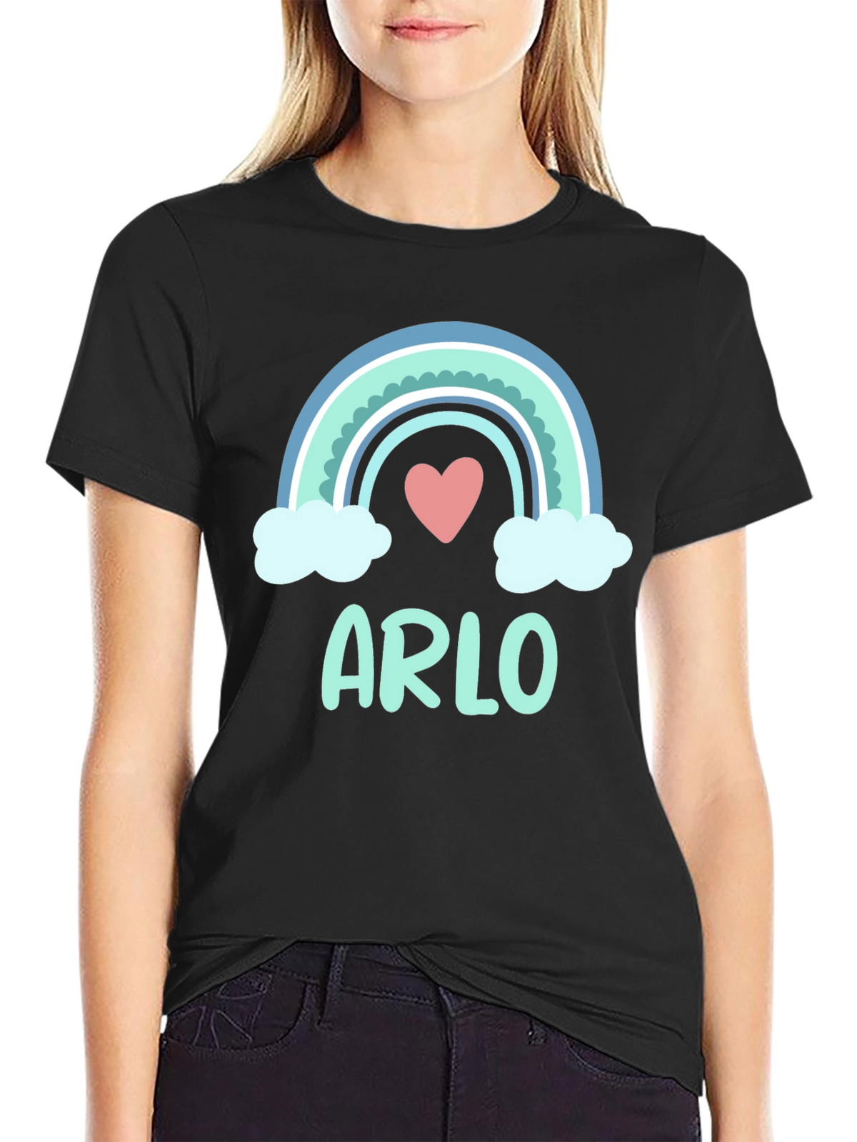 Arlo Rainbow Heart Graphic Tee