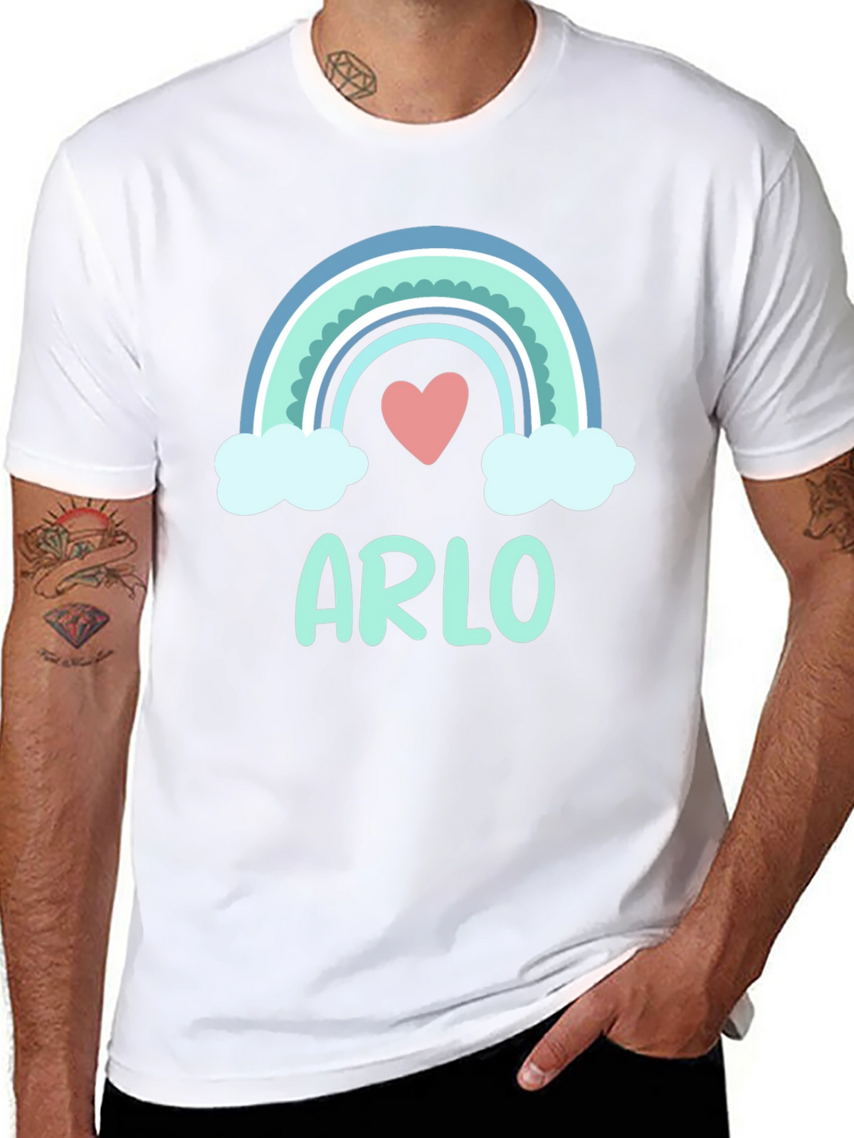 Arlo Rainbow Heart Graphic Tee