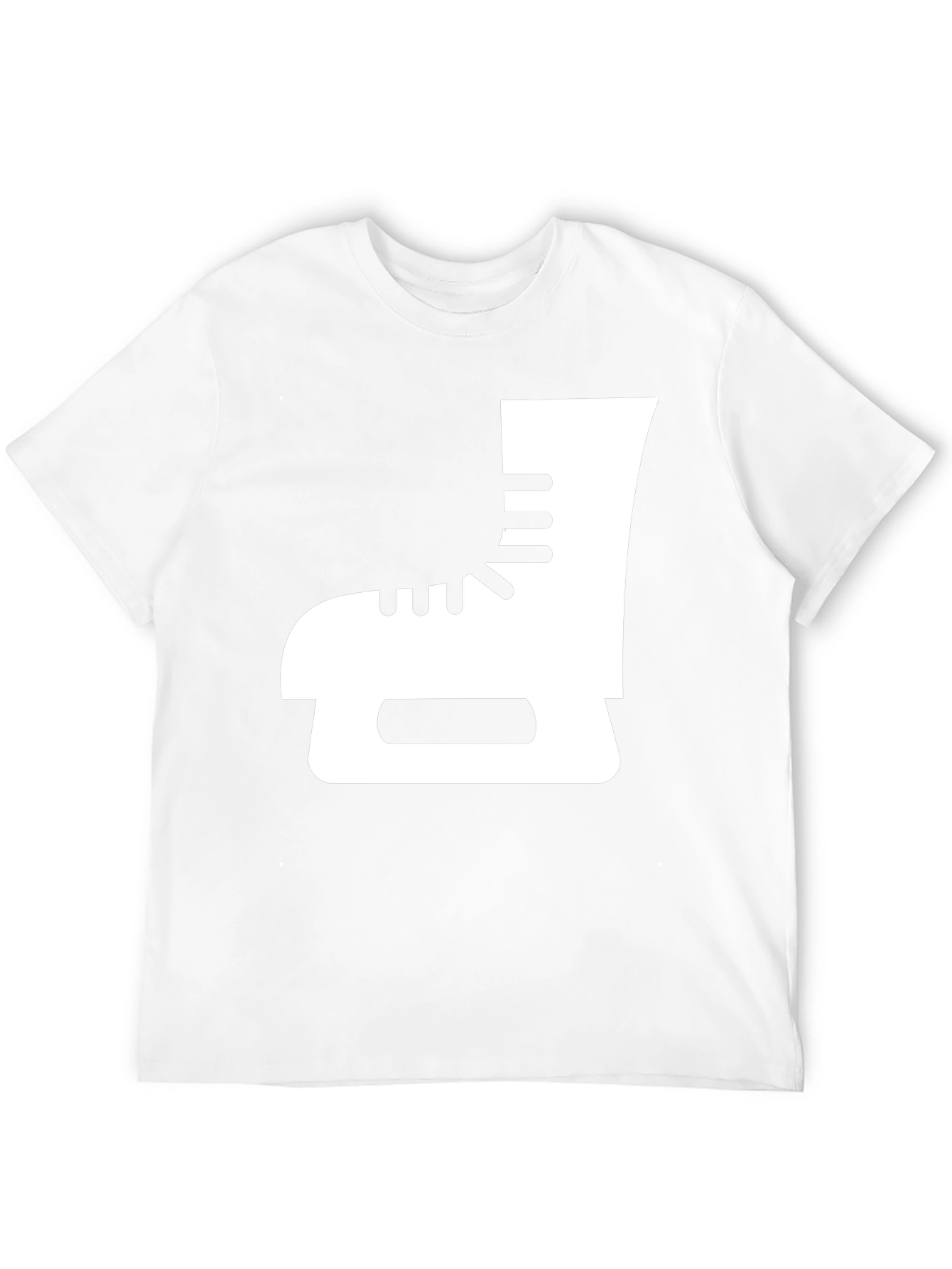 Ice Skate Graphic Tee - Black Cotton T-Shirt