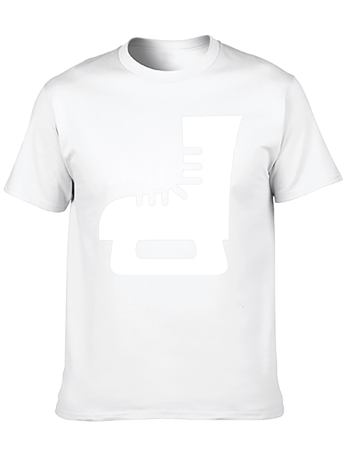 Ice Skate Graphic Tee - Black Cotton T-Shirt
