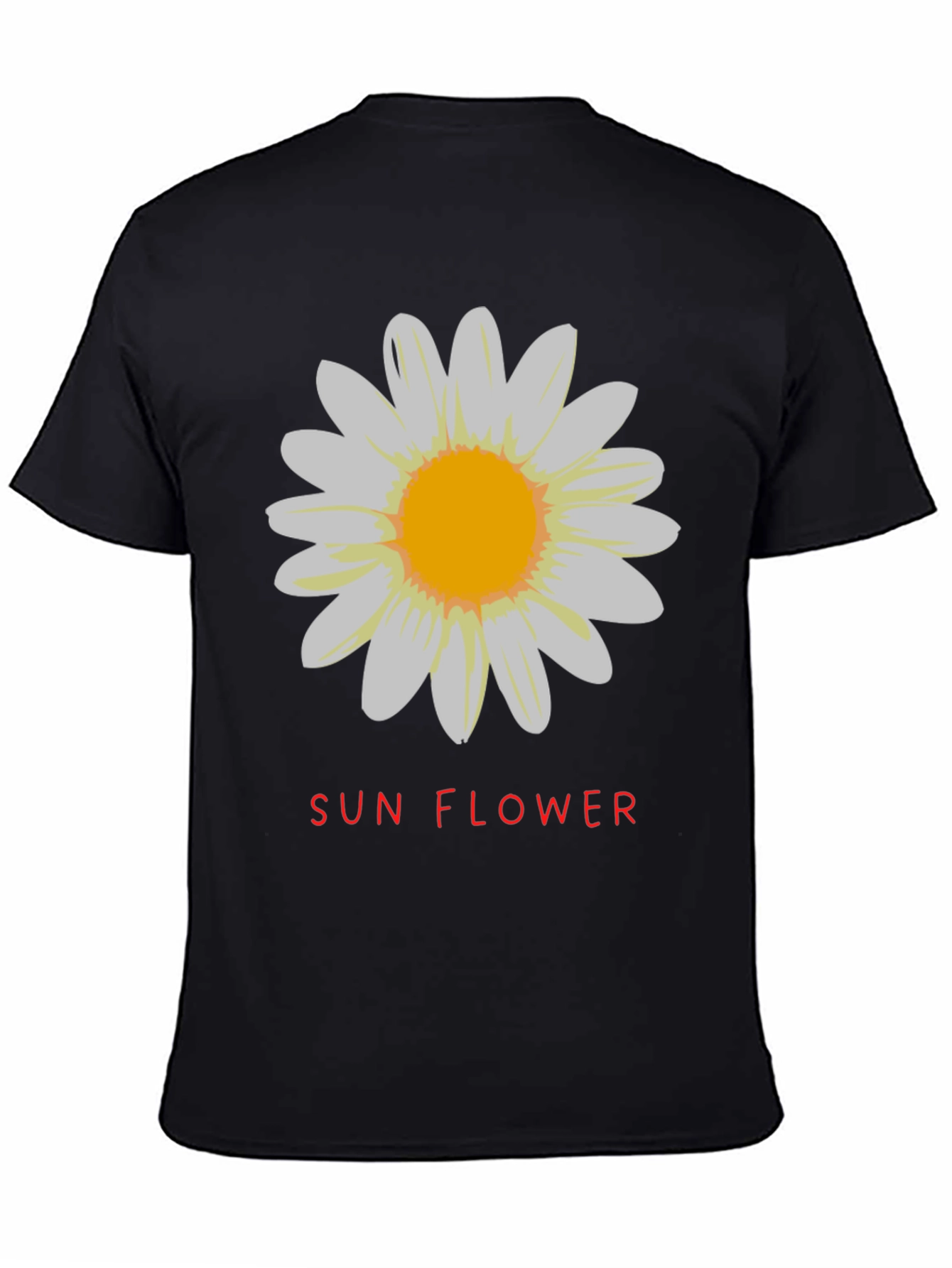 Sunflower Graphic Tee - Stylish Black Cotton T-Shirt