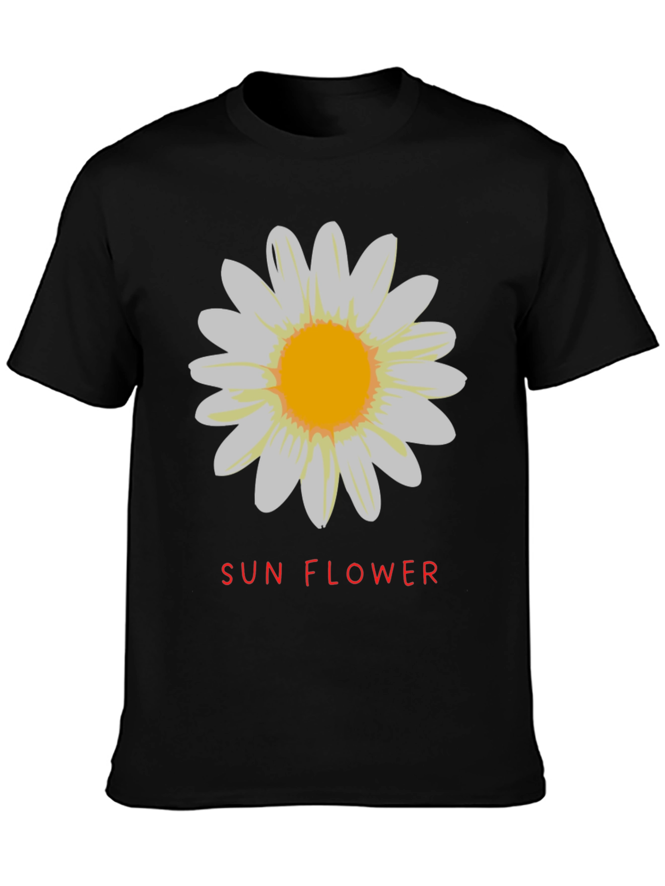 Sunflower Graphic Tee - Stylish Black Cotton T-Shirt