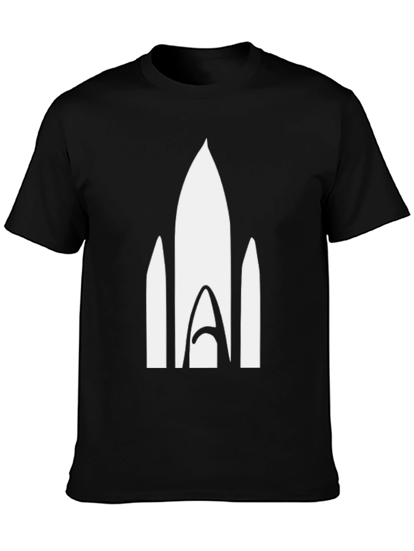 Rocket Graphic Tee - Modern Black T-Shirt