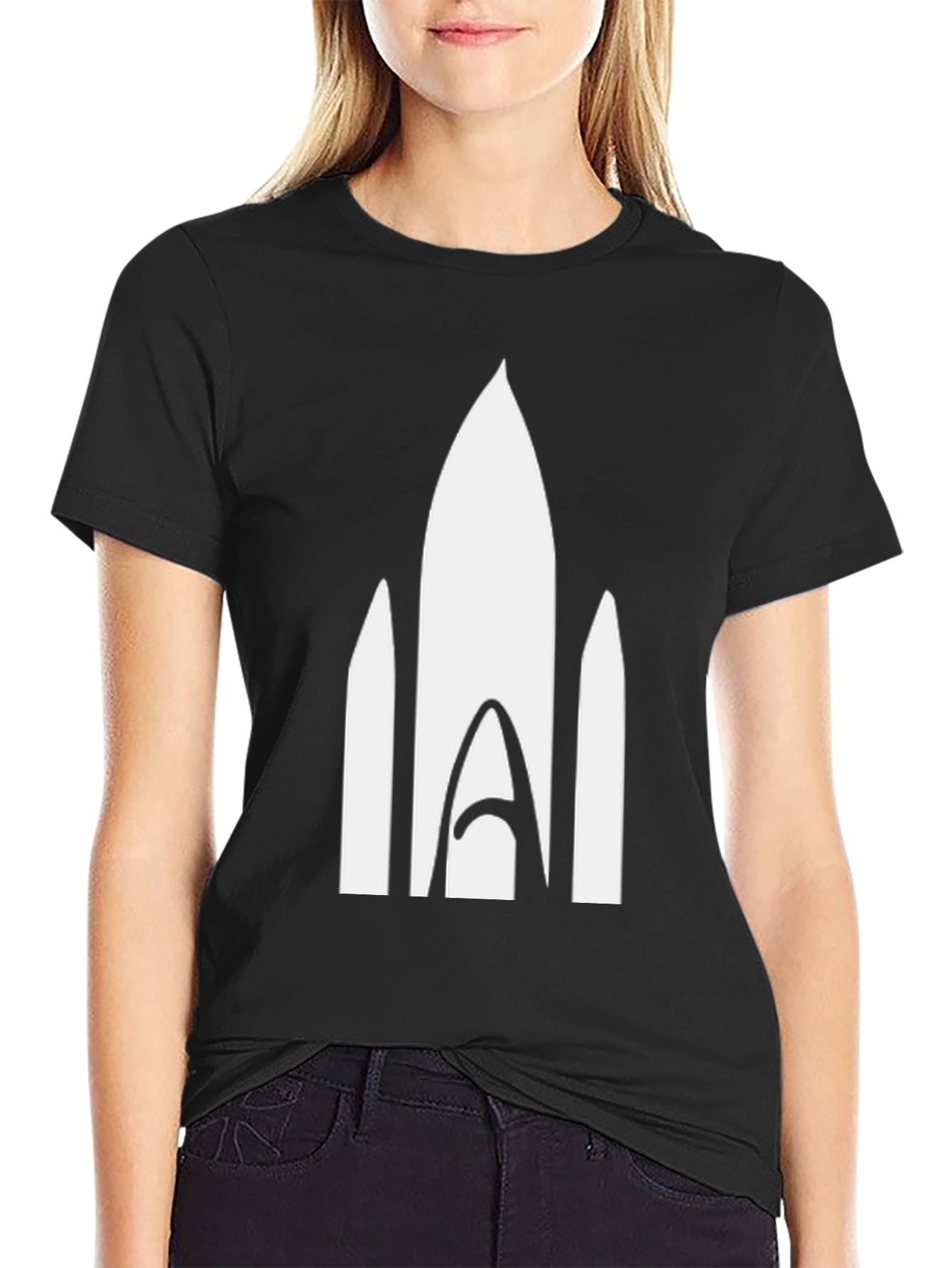 Rocket Graphic Tee - Modern Black T-Shirt