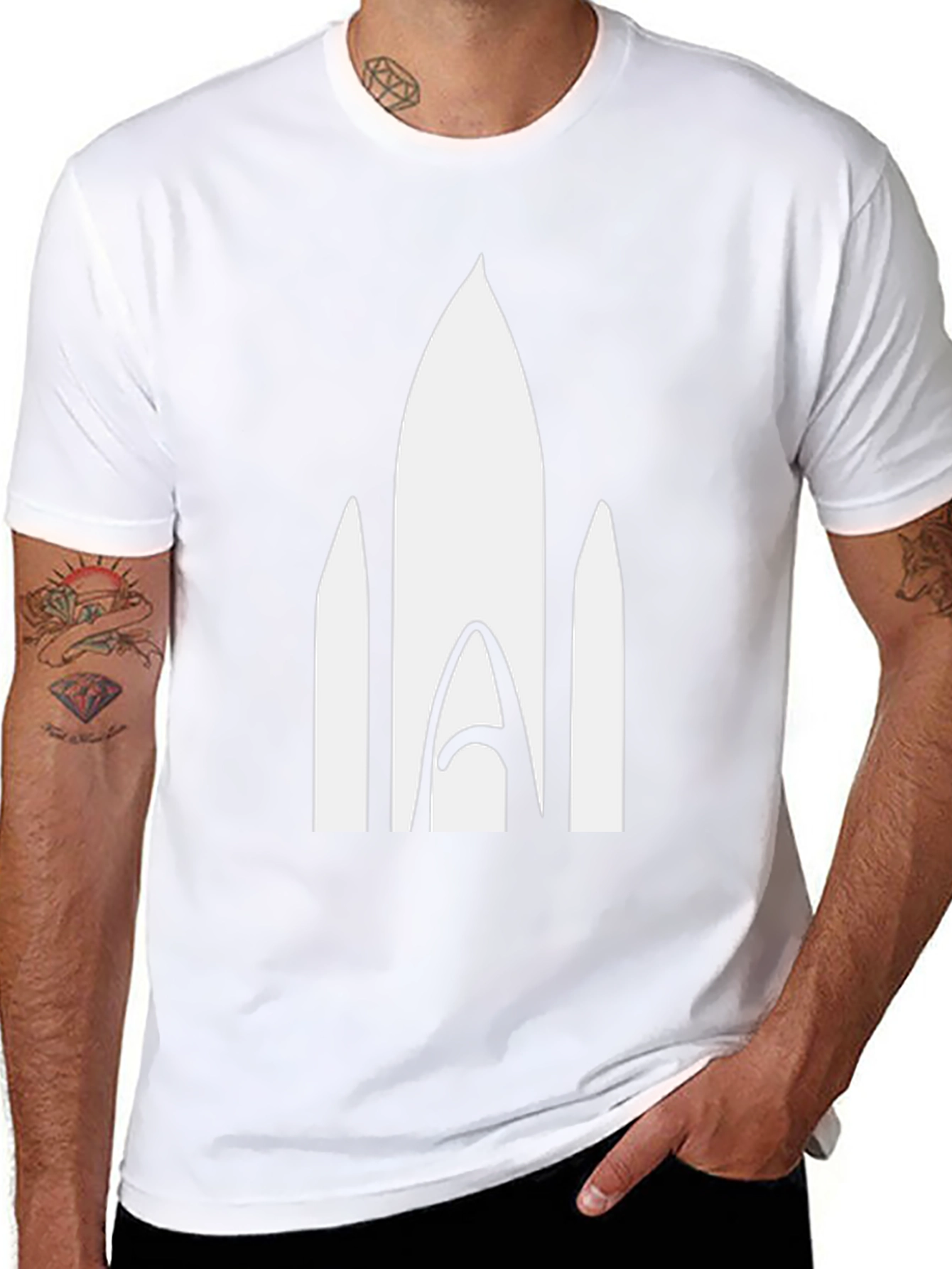 Rocket Graphic Tee - Modern Black T-Shirt