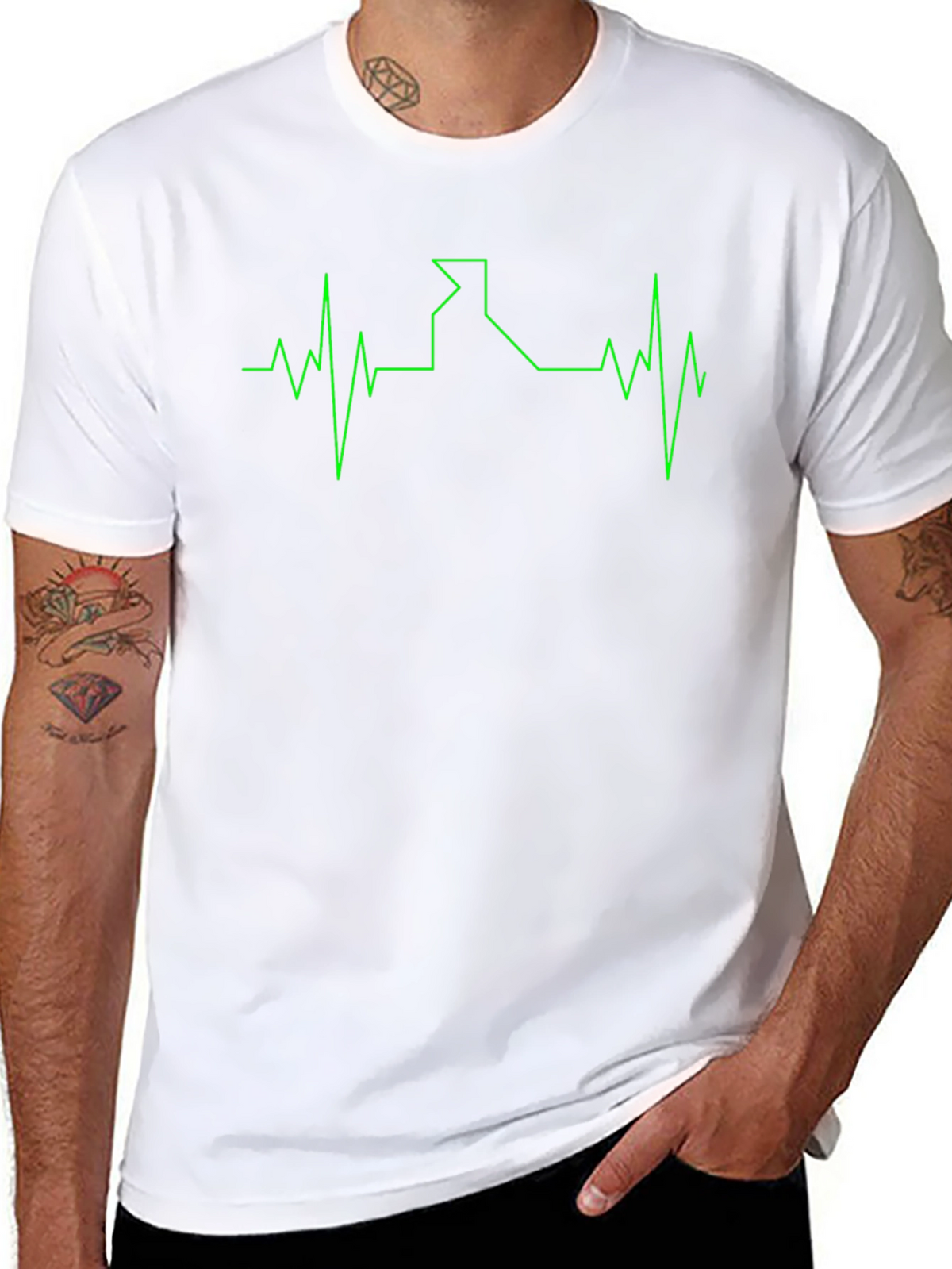 Idaho Heartbeat T-Shirt - Black Cotton Tee